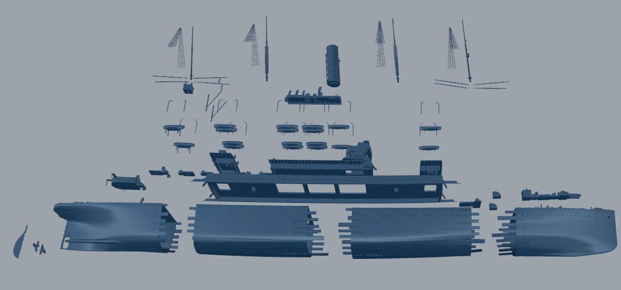 RMS CARPATHIA 1-200 model kit - Titanic Hero 3D print model_8