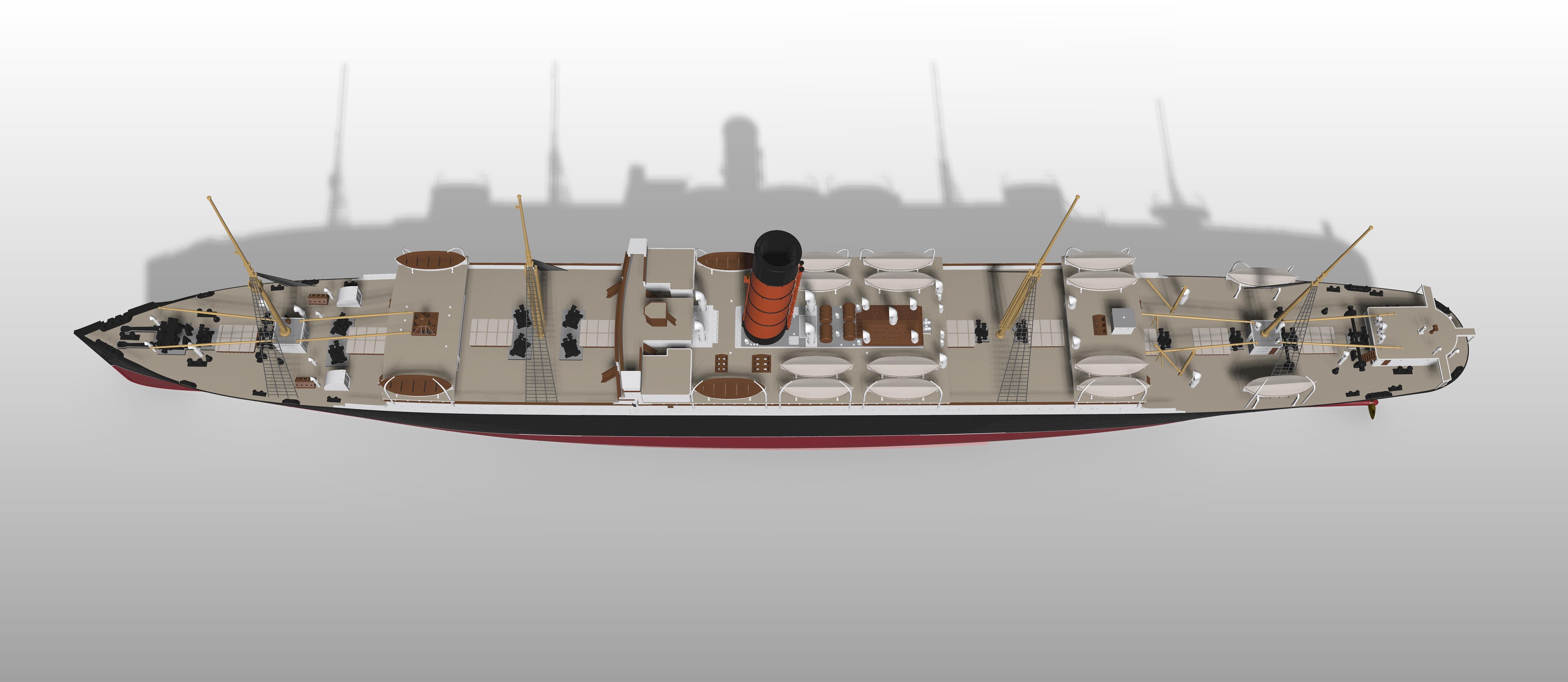 RMS CARPATHIA 1-200 model kit - Titanic Hero 3D print model_4