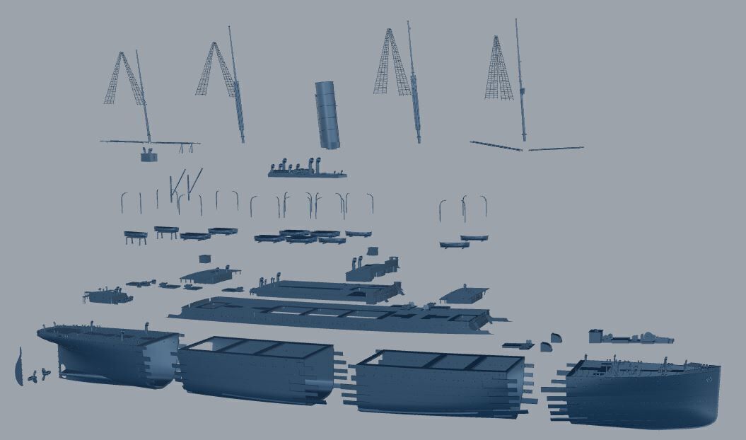 RMS CARPATHIA 1-200 model kit - Titanic Hero 3D print model_7