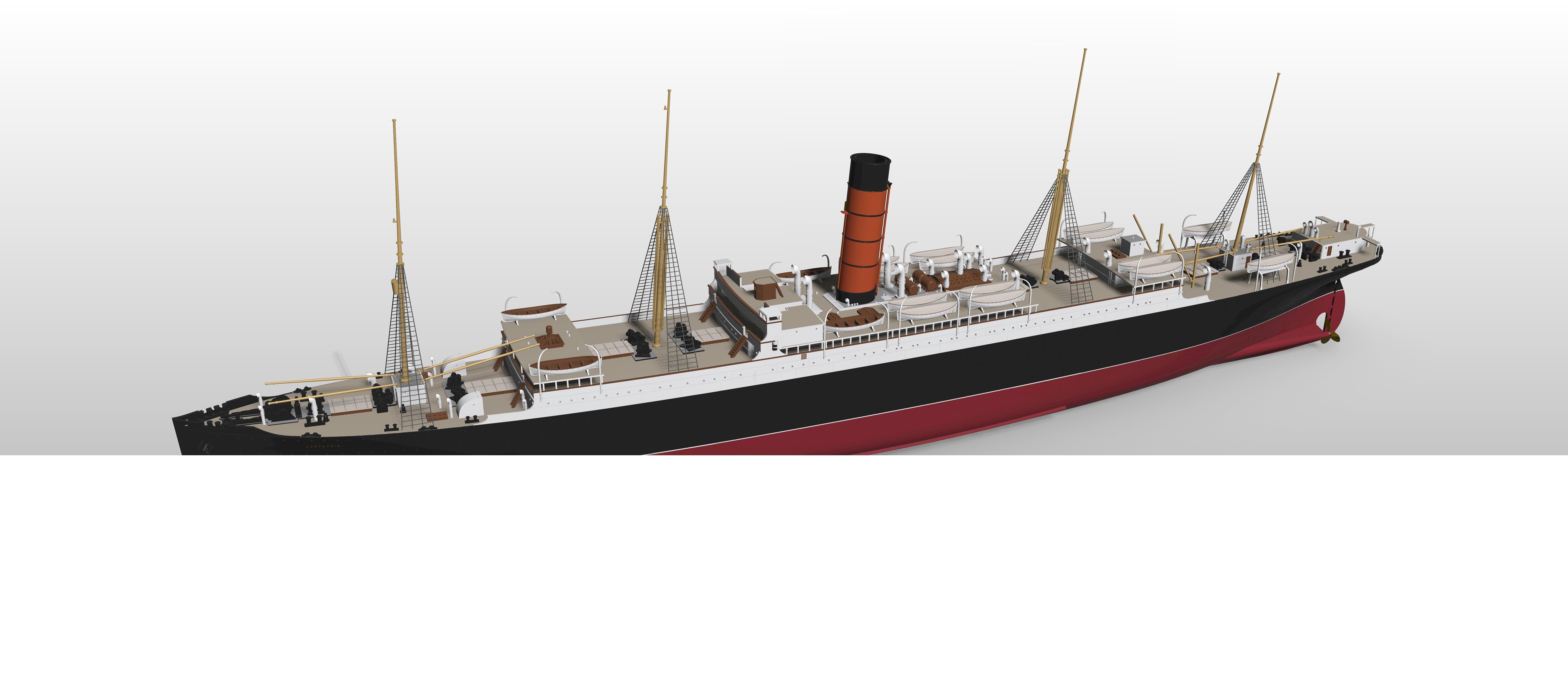 RMS CARPATHIA 1-200 model kit - Titanic Hero 3D print model_2