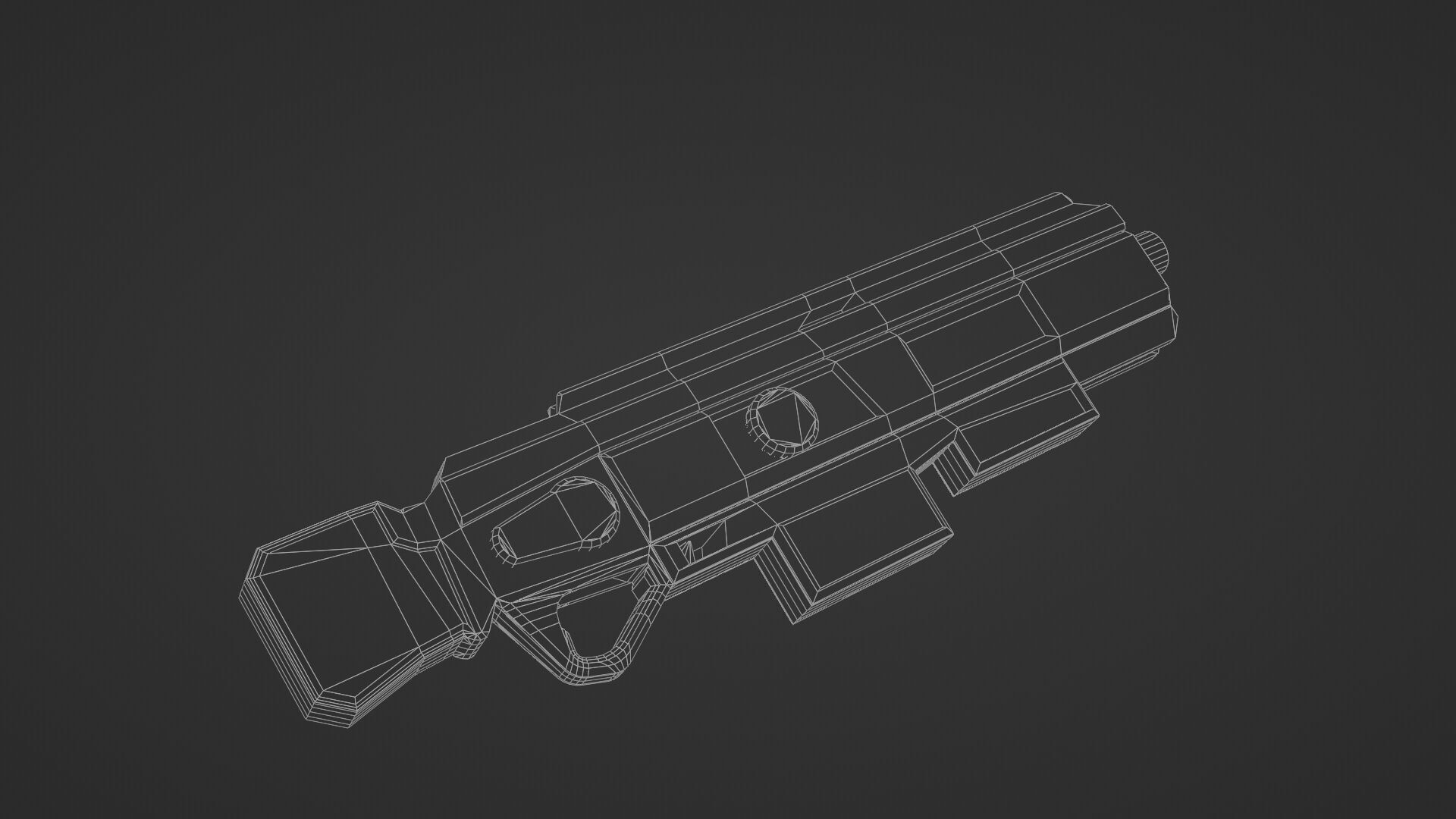 Stylized Sci-Fi Rifle Low-poly 3D model_18