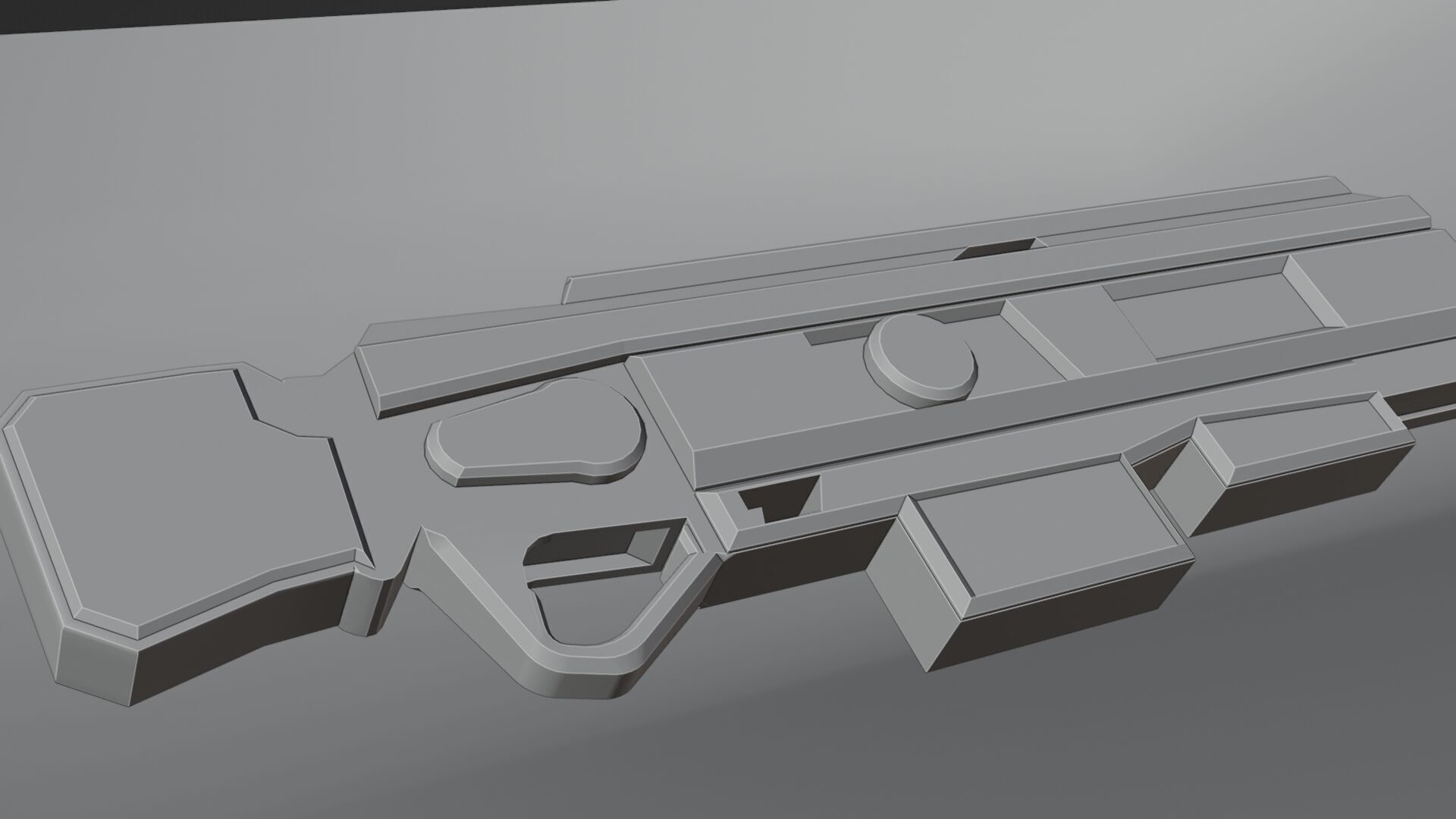 Stylized Sci-Fi Rifle Low-poly 3D model_16