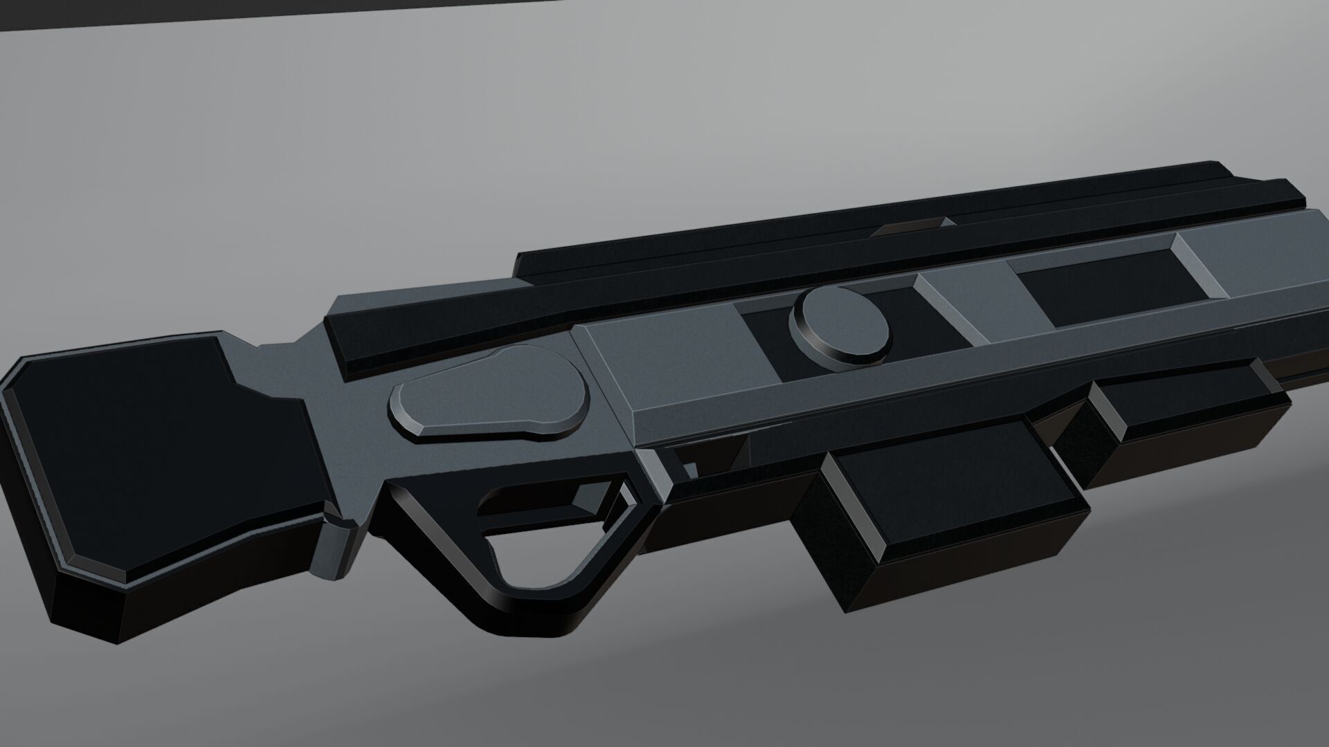 Stylized Sci-Fi Rifle Low-poly 3D model_10