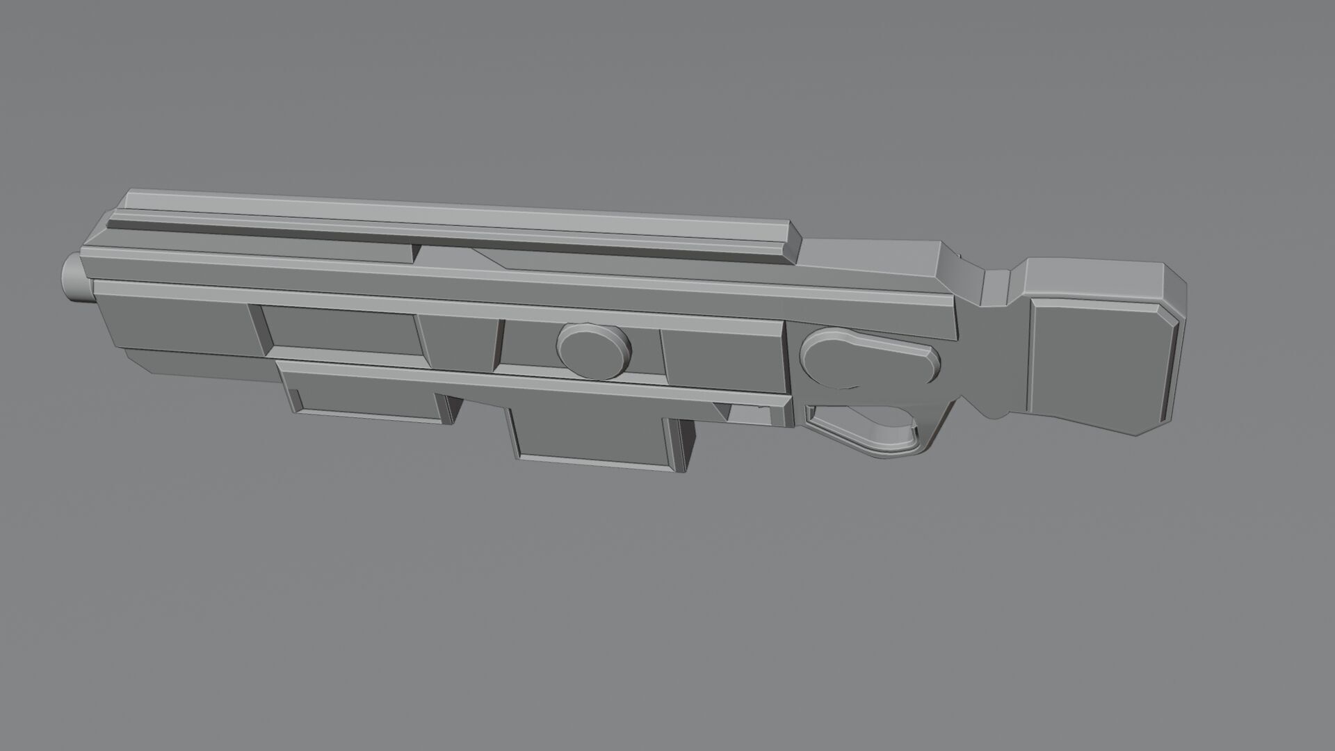 Stylized Sci-Fi Rifle Low-poly 3D model_14