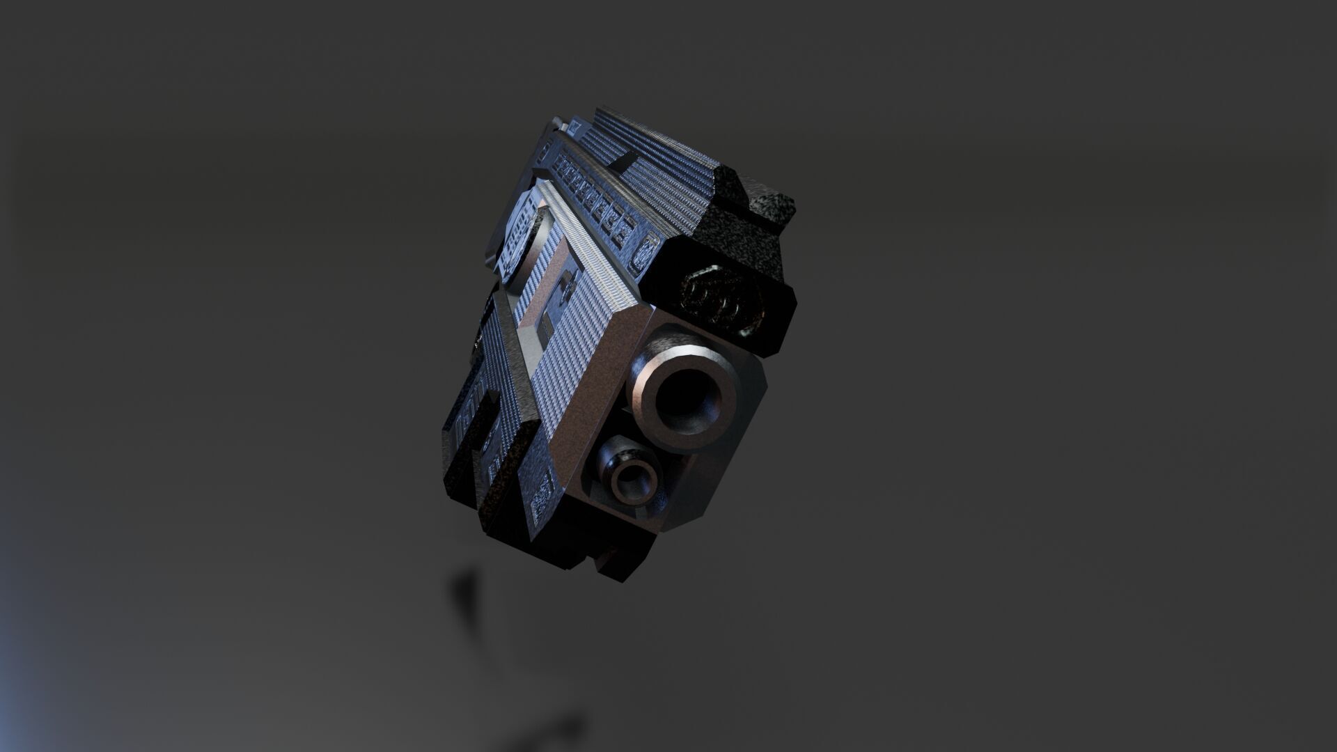 Stylized Sci-Fi Rifle Low-poly 3D model_8