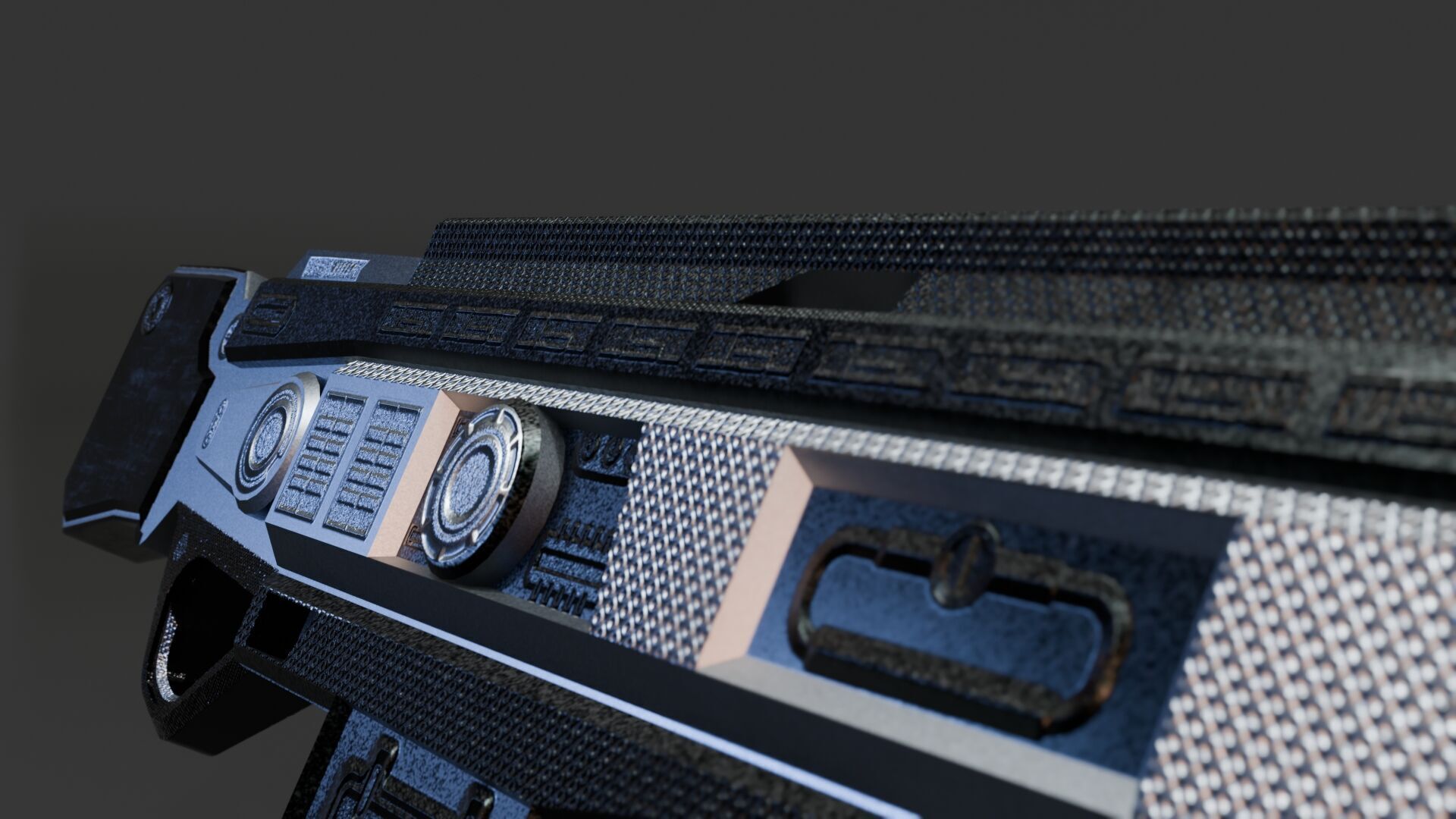 Stylized Sci-Fi Rifle Low-poly 3D model_7