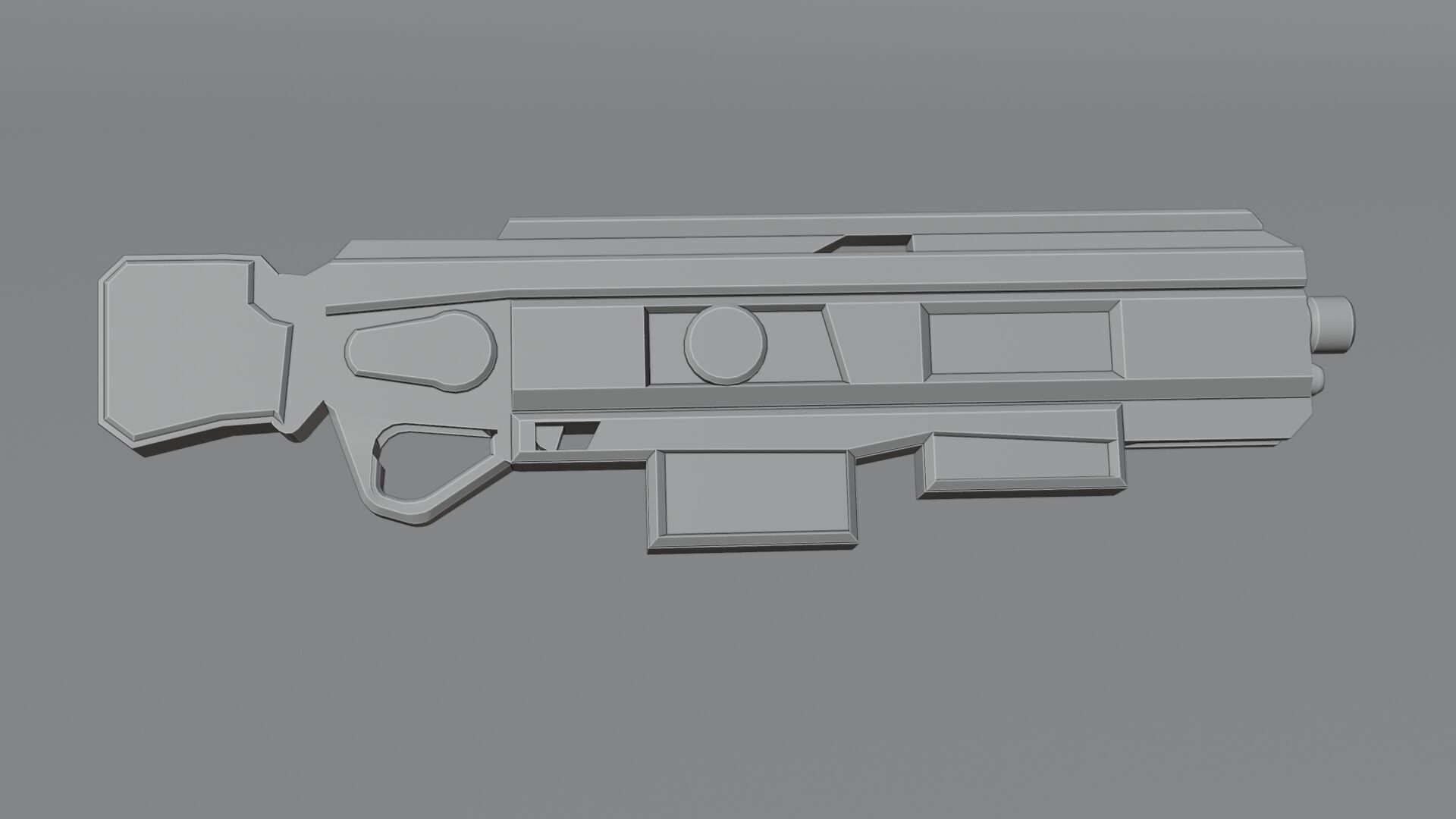 Stylized Sci-Fi Rifle Low-poly 3D model_11