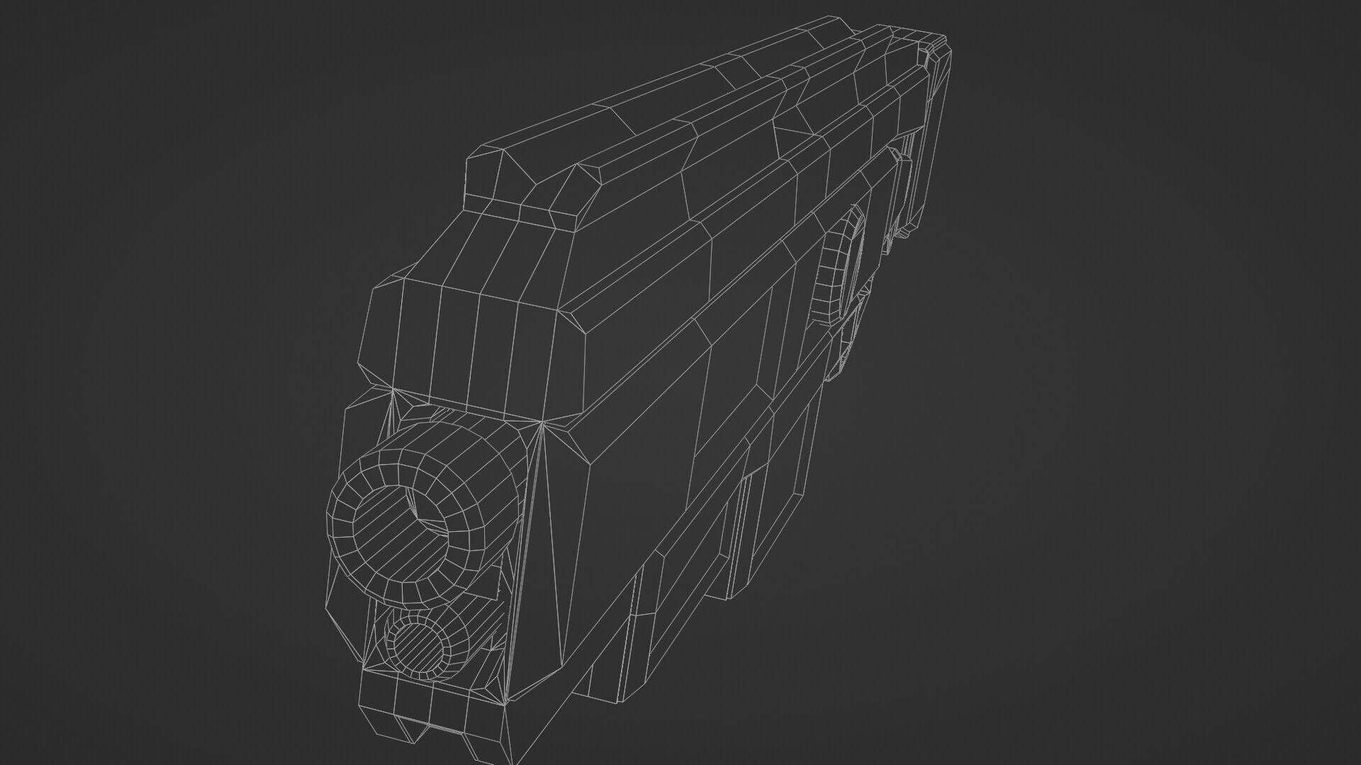 Stylized Sci-Fi Rifle Low-poly 3D model_20