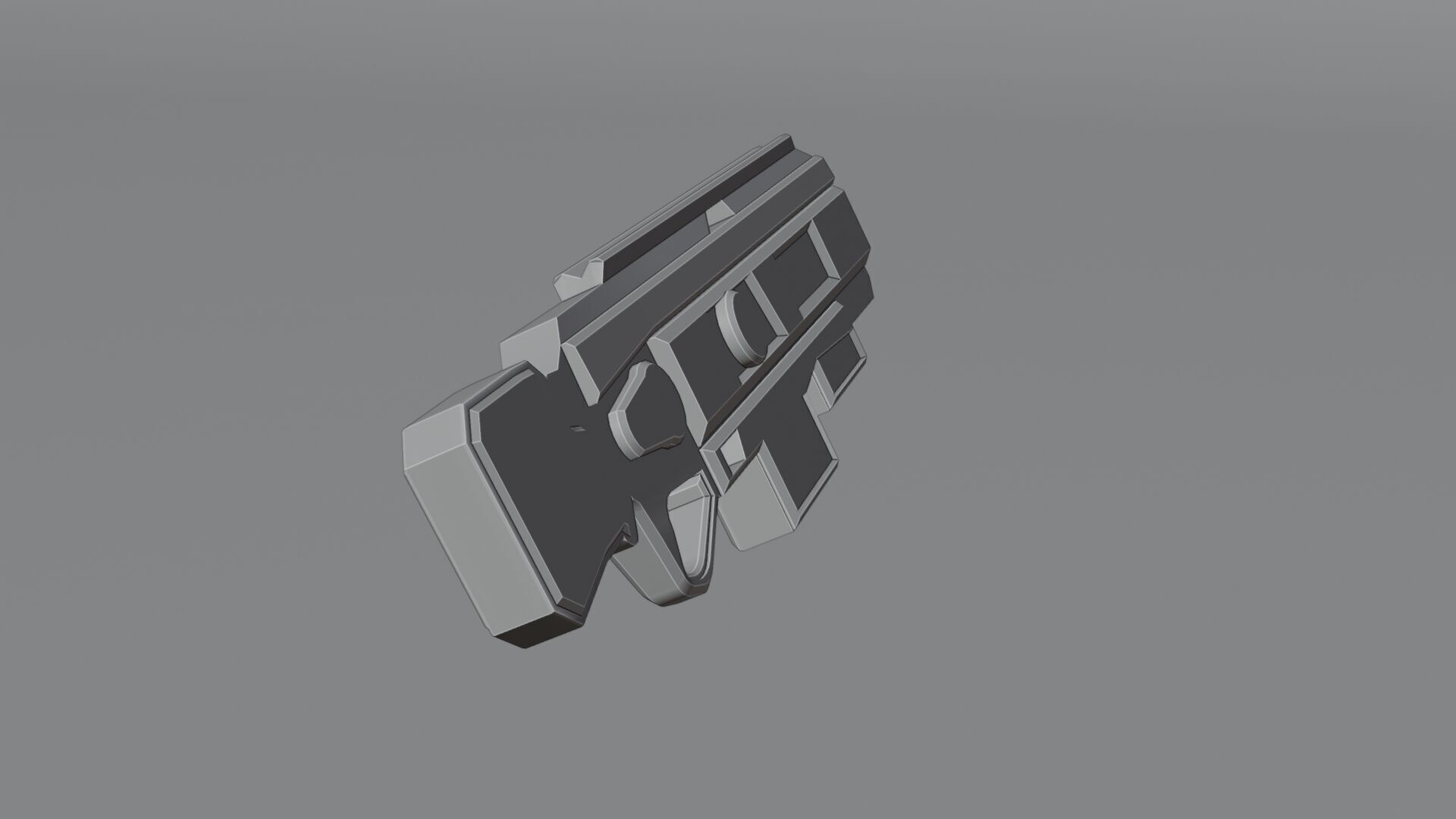 Stylized Sci-Fi Rifle Low-poly 3D model_15