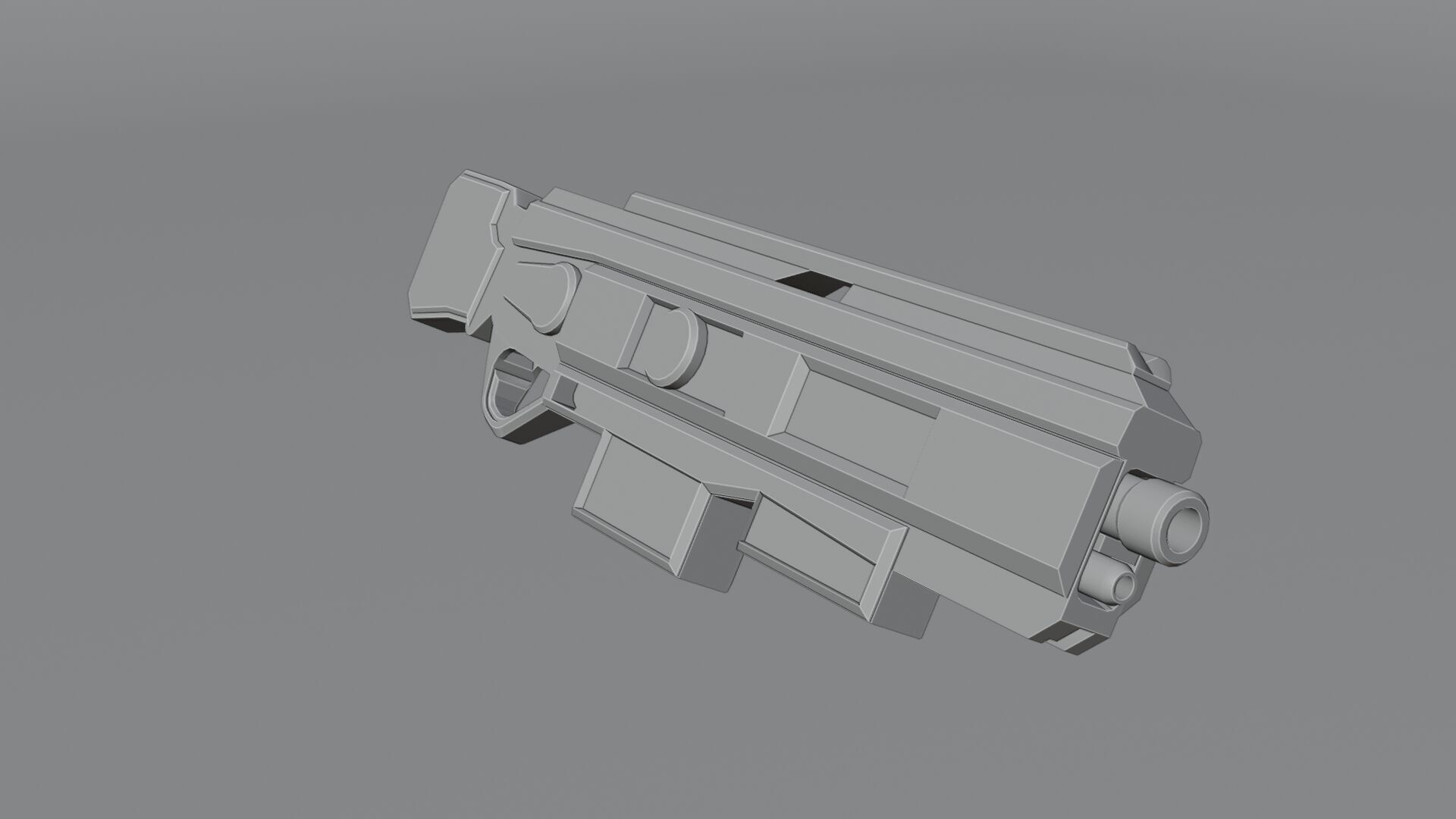 Stylized Sci-Fi Rifle Low-poly 3D model_12