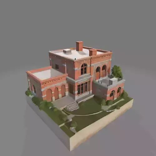 Classical Revival House 3D Model