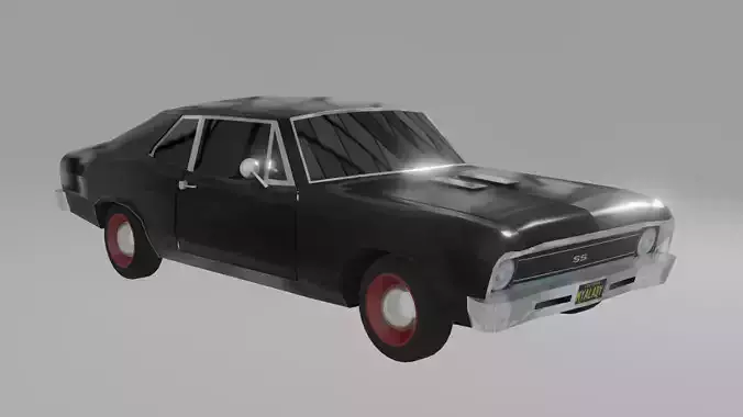 MUSCLE CAR model FREE Free low-poly 3D model