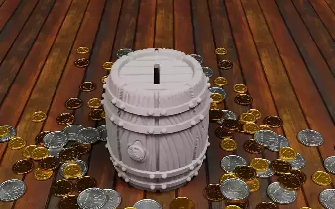 Barrel money box