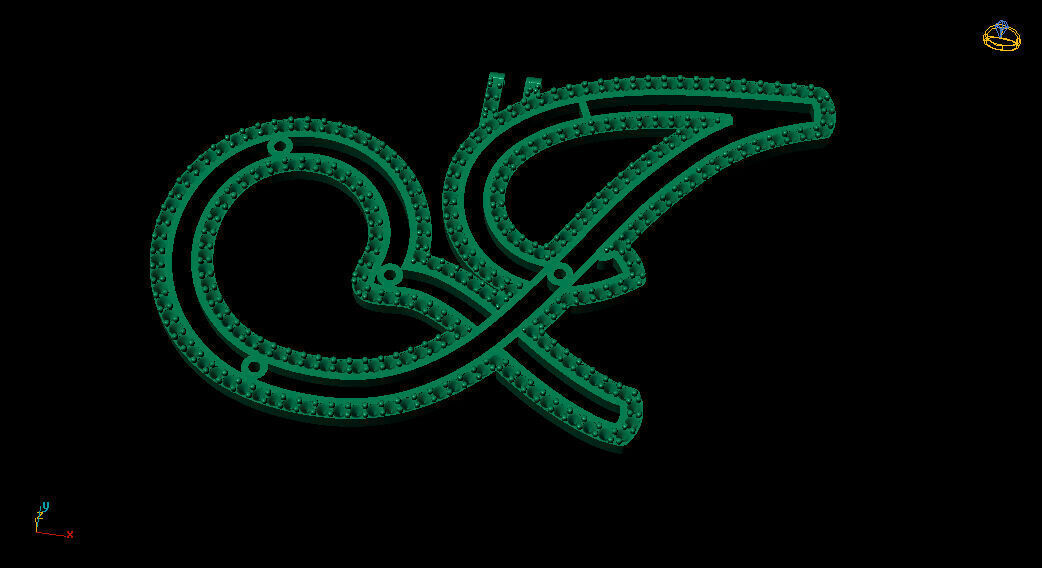 J Initial-Letter Pendant with Heart Bail 3D print model_6