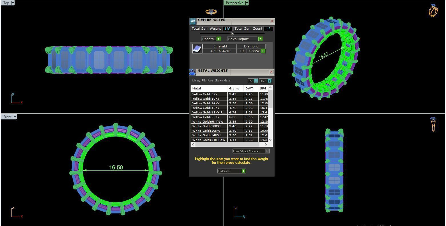 RADIANT DIAMOND RING -CAD-231 3D model_16
