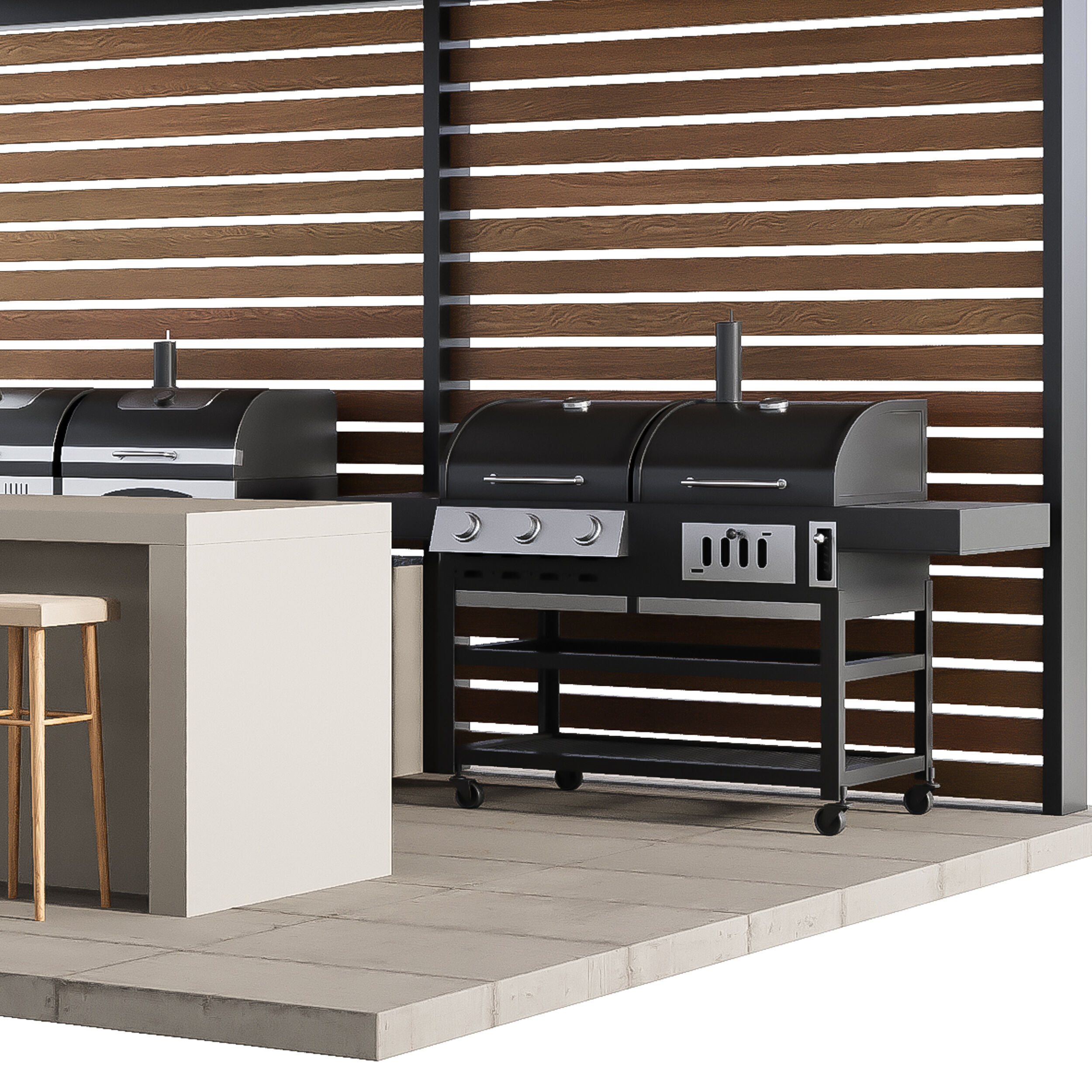 Modern Outdoor Kitchen 27 3D model_10