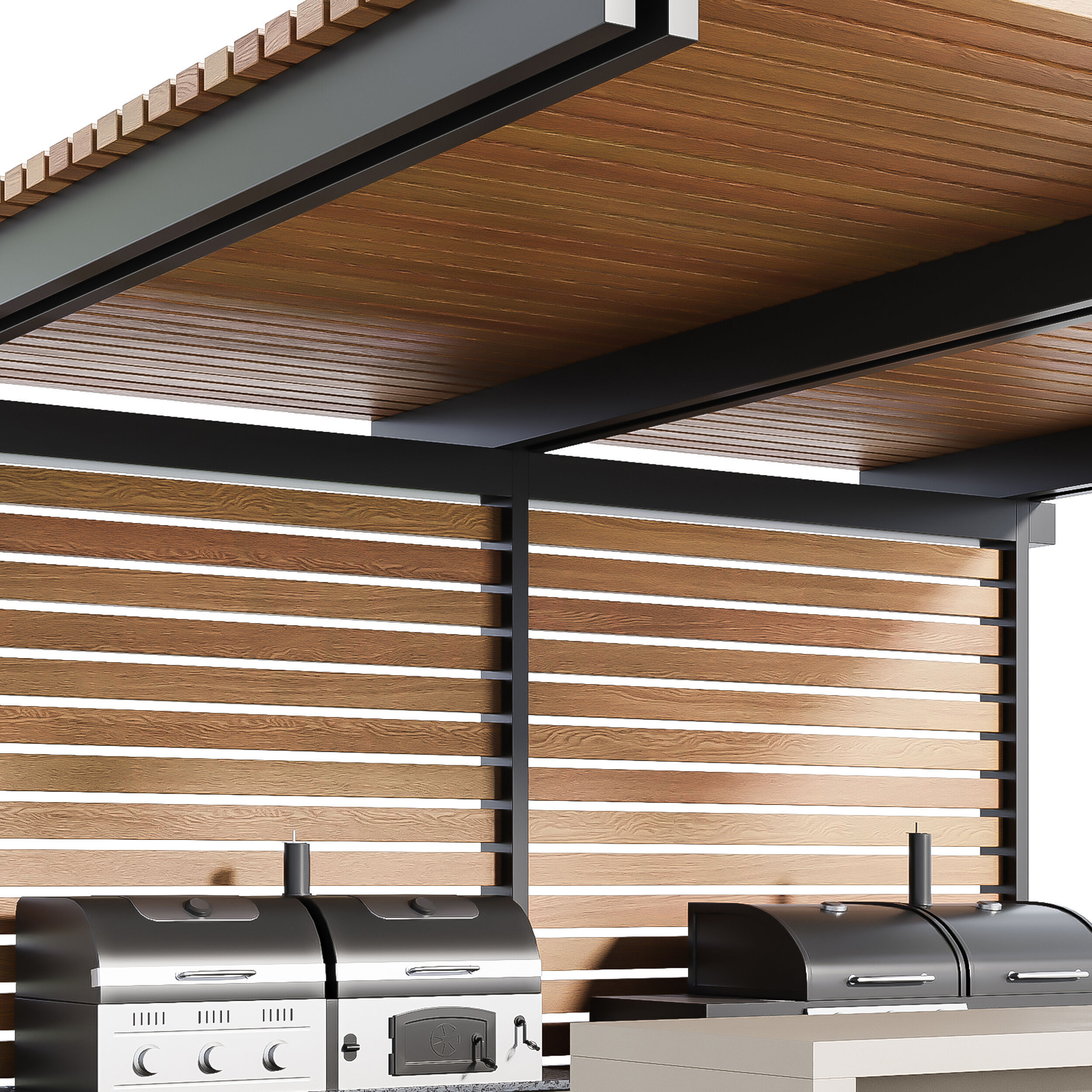 Modern Outdoor Kitchen 27 3D model_11