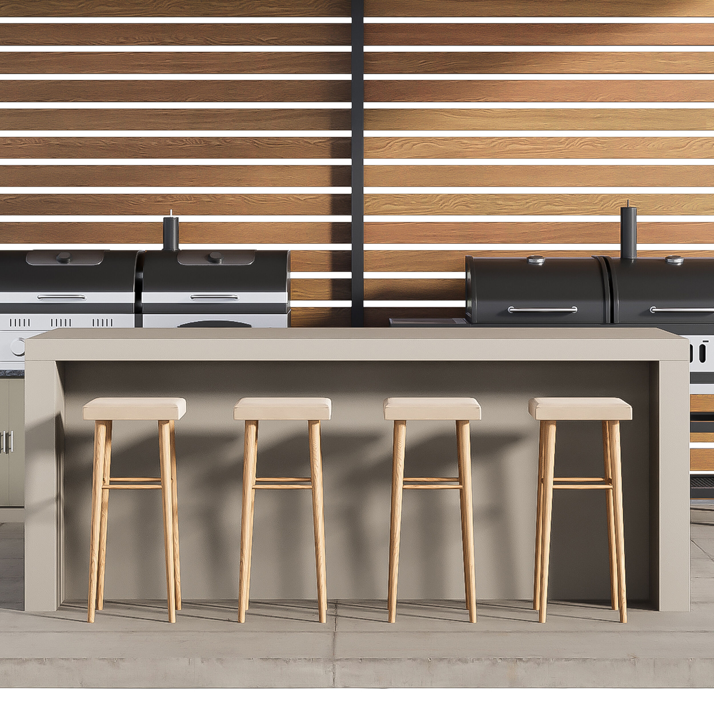 Modern Outdoor Kitchen 27 3D model_9