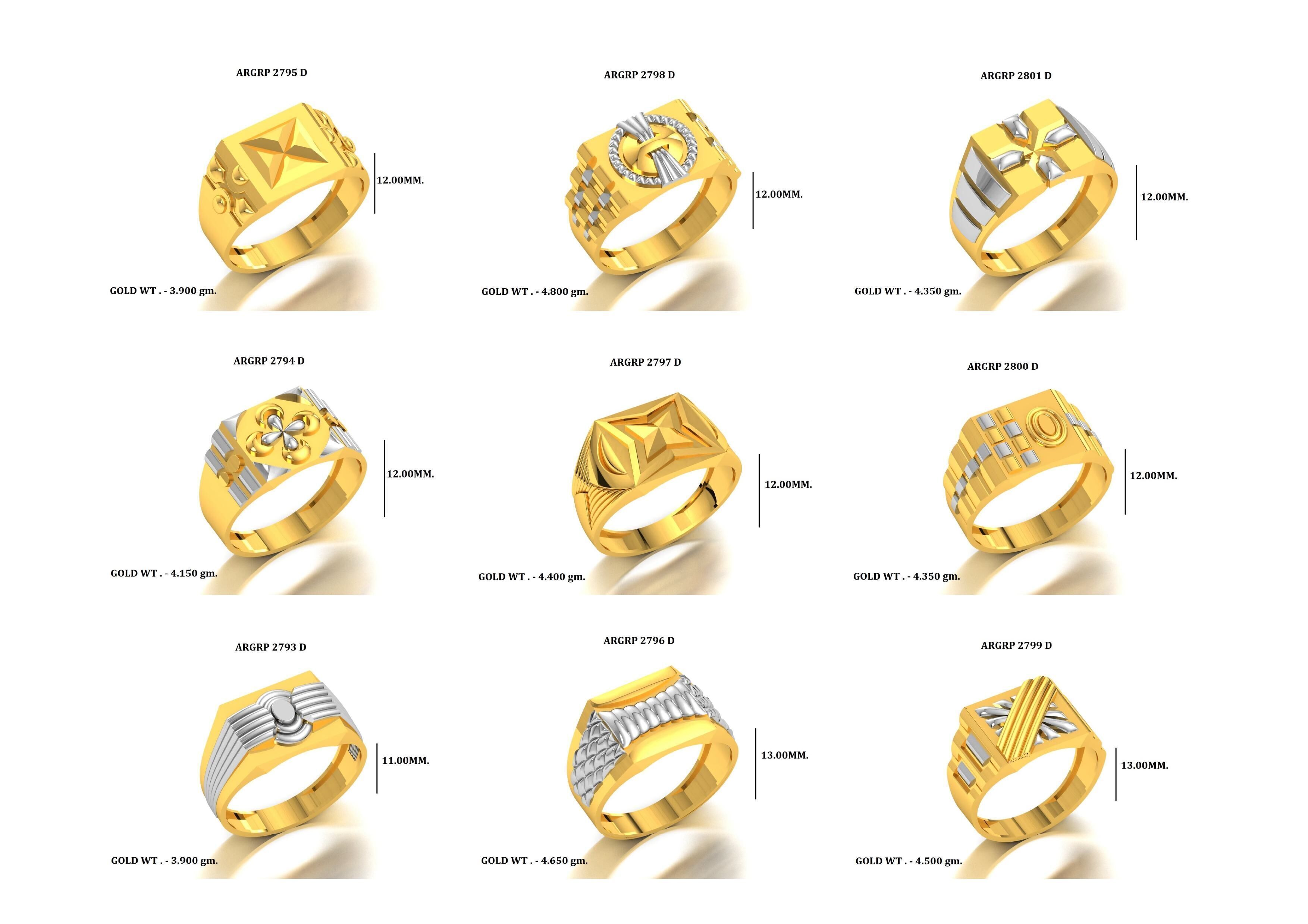 Gents Rings-check Decpription 3D print model_5