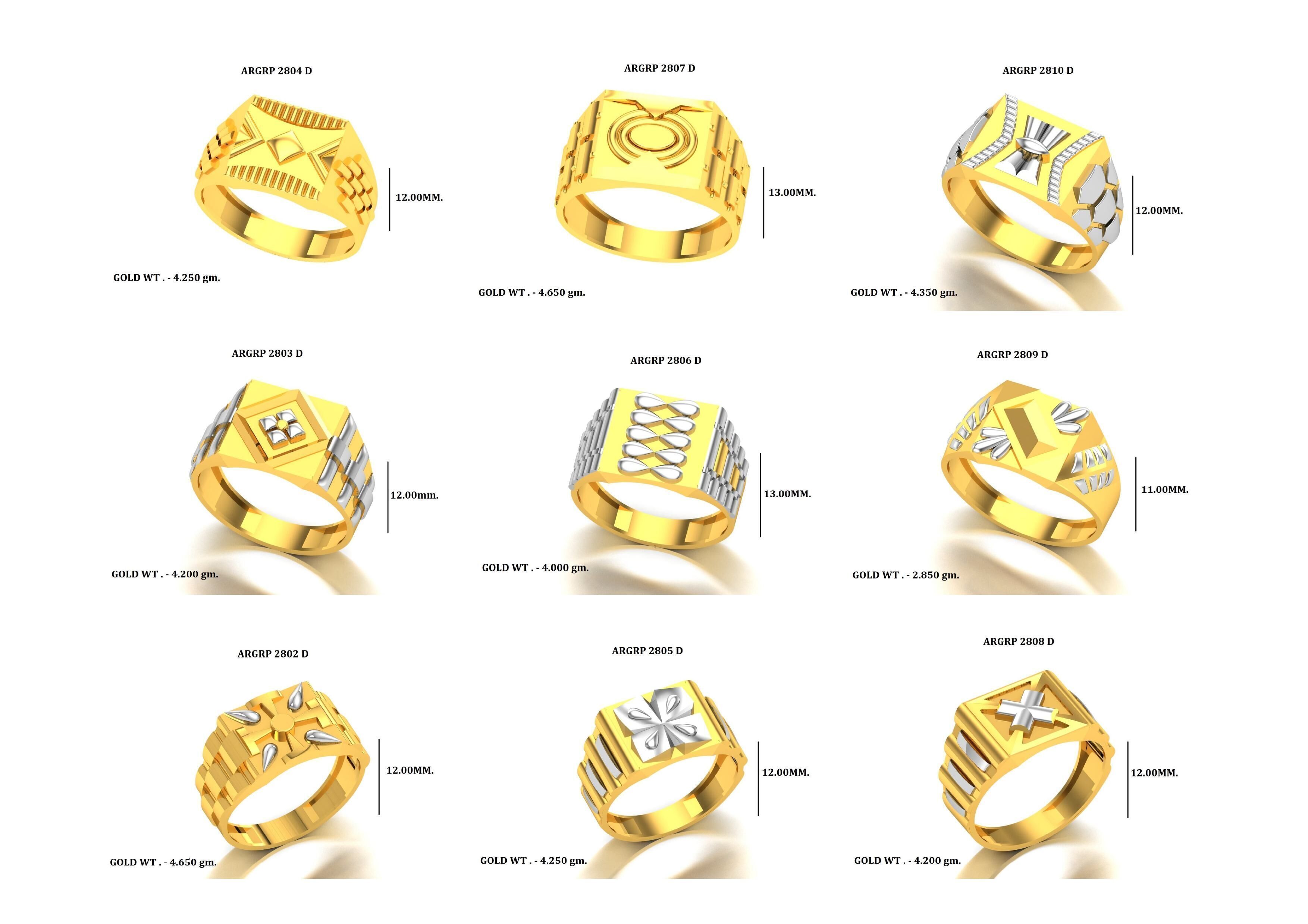 Gents Rings-check Decpription 3D print model_6
