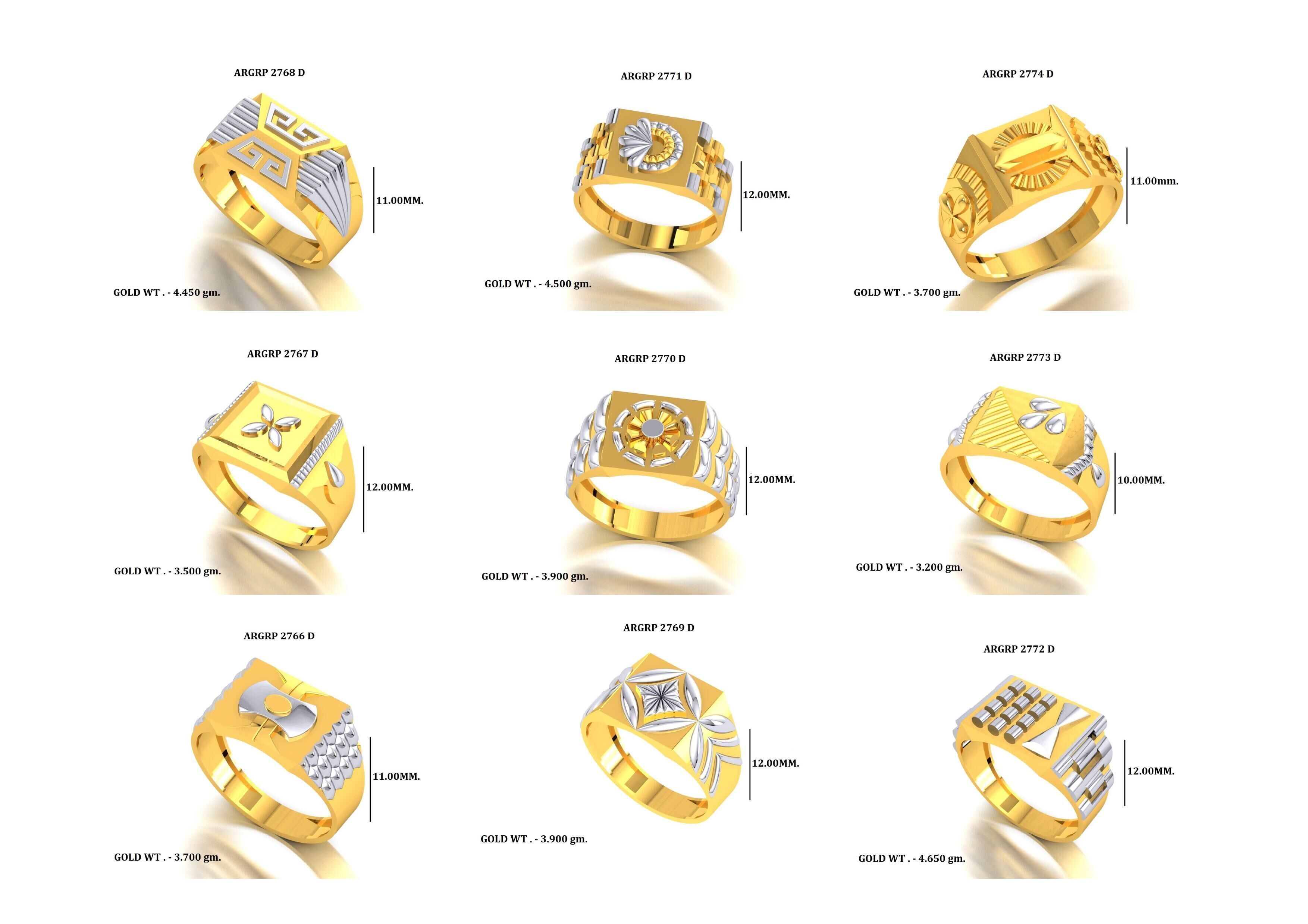 Gents Rings-check Decpription 3D print model_2