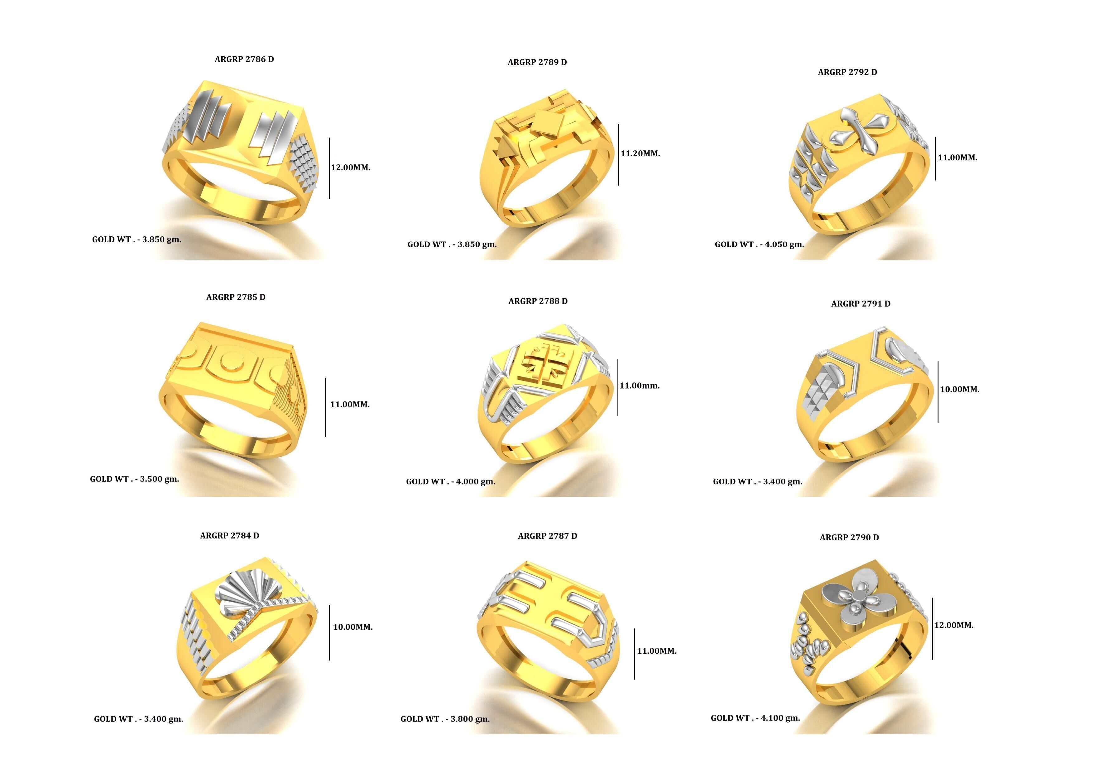 Gents Rings-check Decpription 3D print model_4