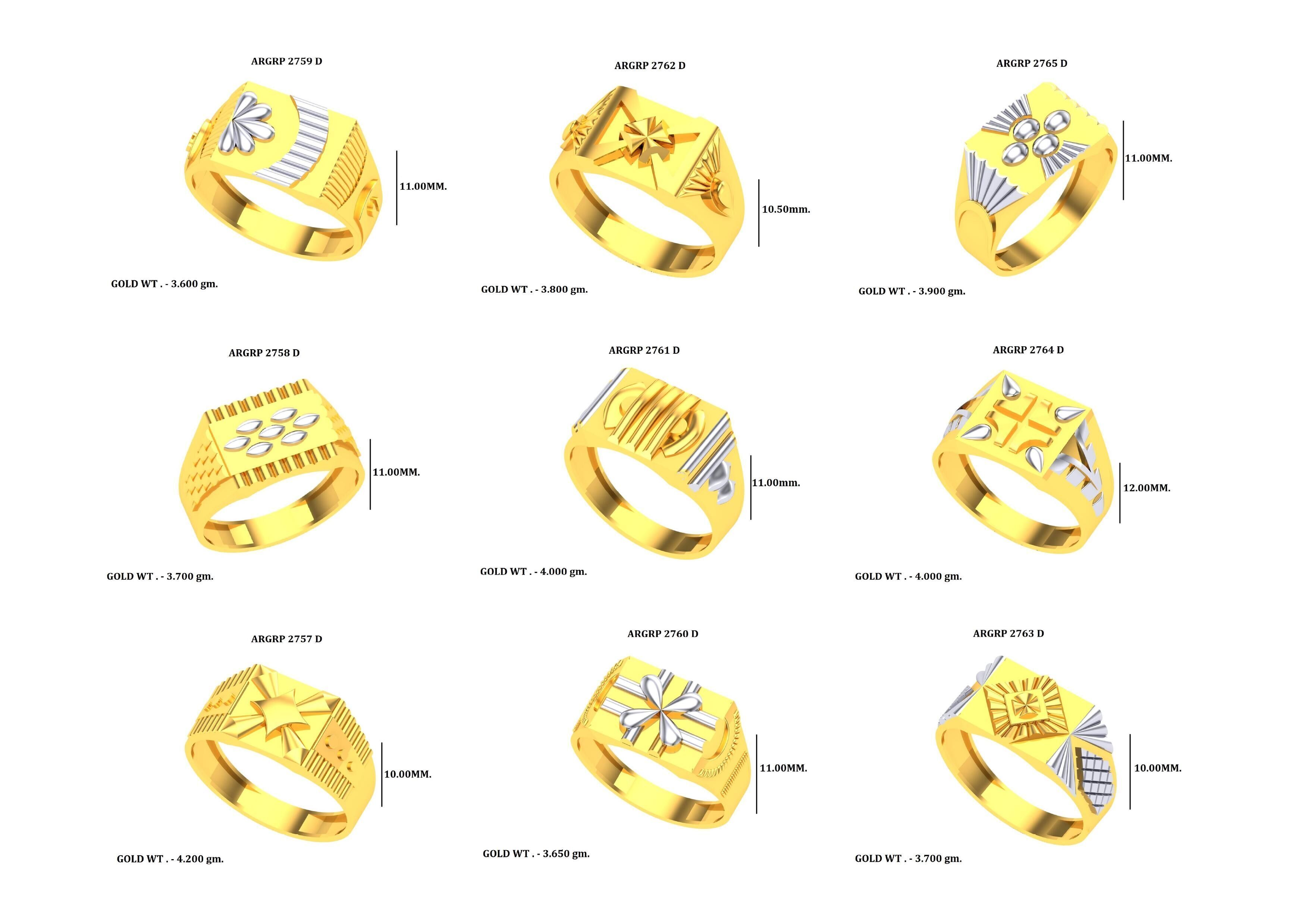 Gents Rings-check Decpription 3D print model_1