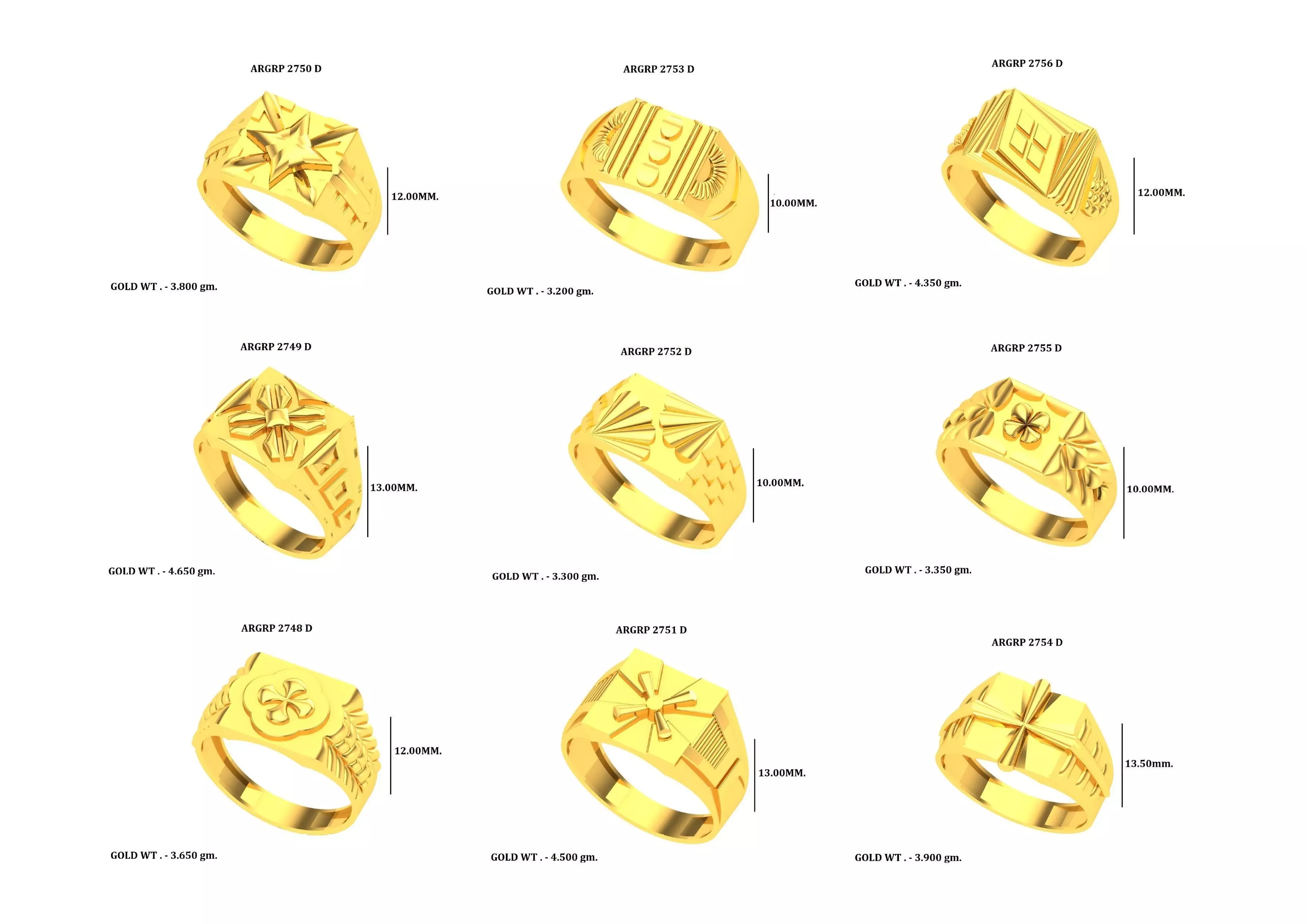 Gents Rings-check Decpription 3D print model_0