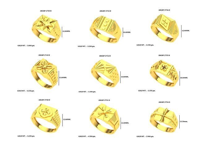 Gents Rings-check Decpription 3D print model