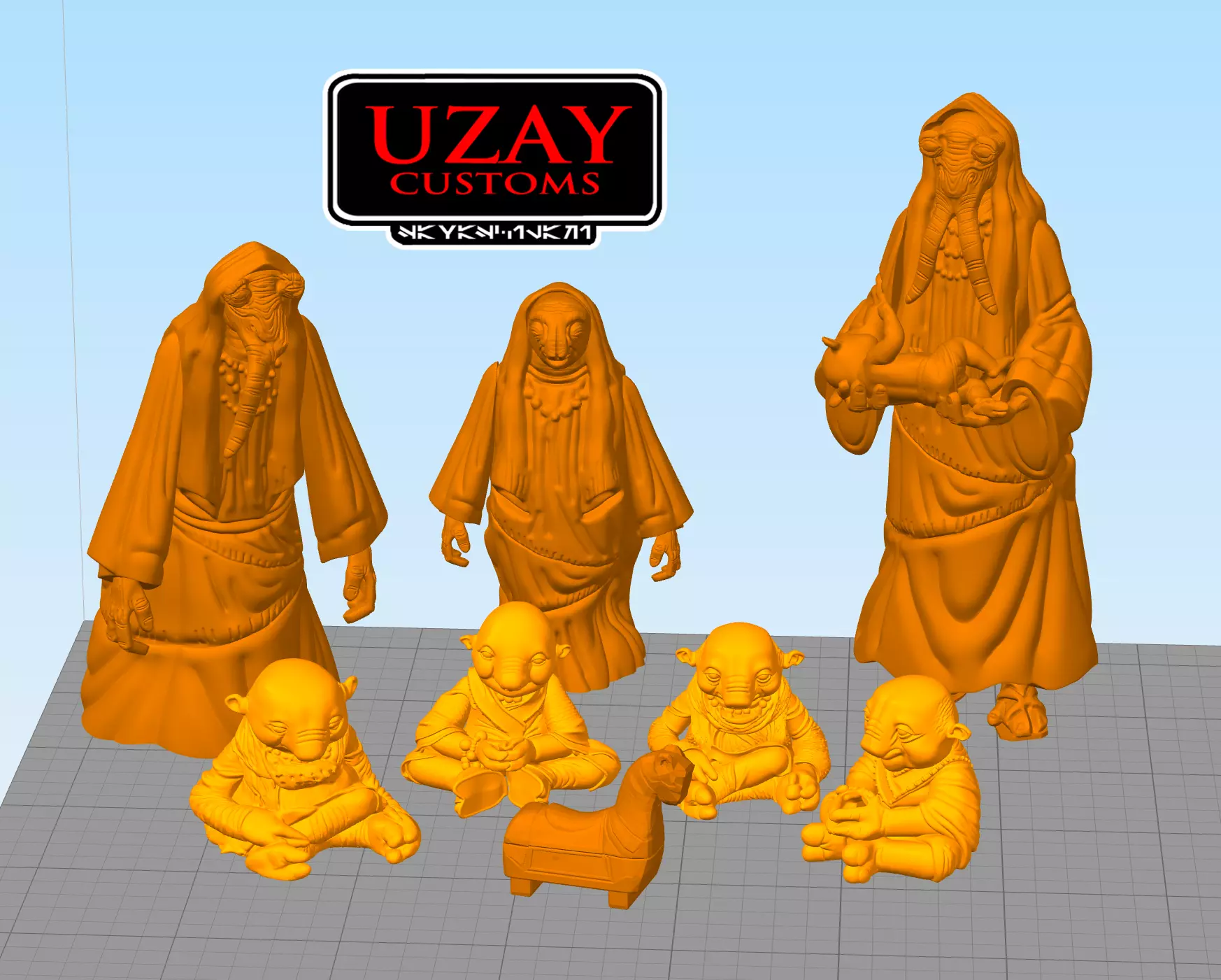 star wars the AKI AKI full set  episode 9 3D print model 3D print model_0