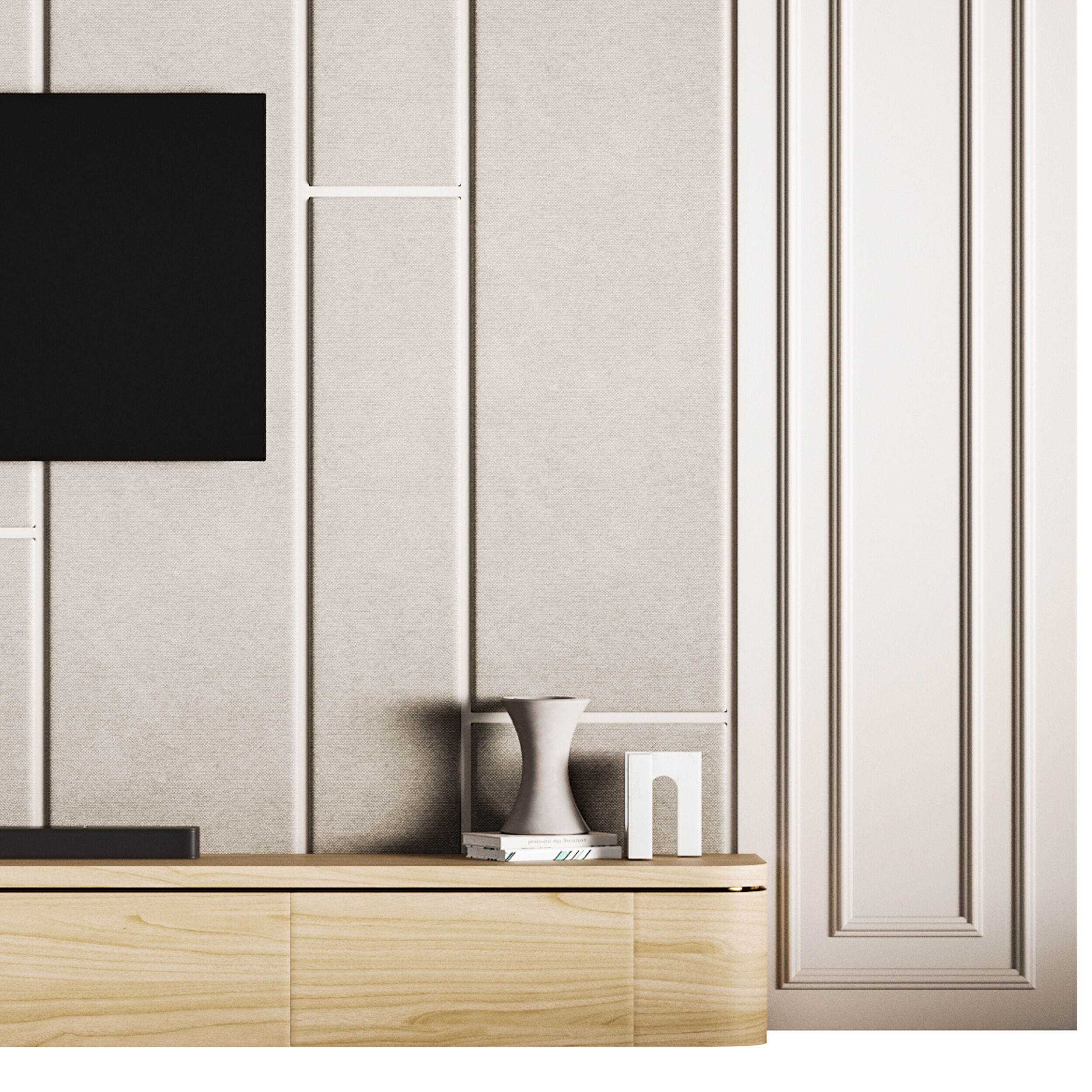 Modern TV Wall 031 3D model_6