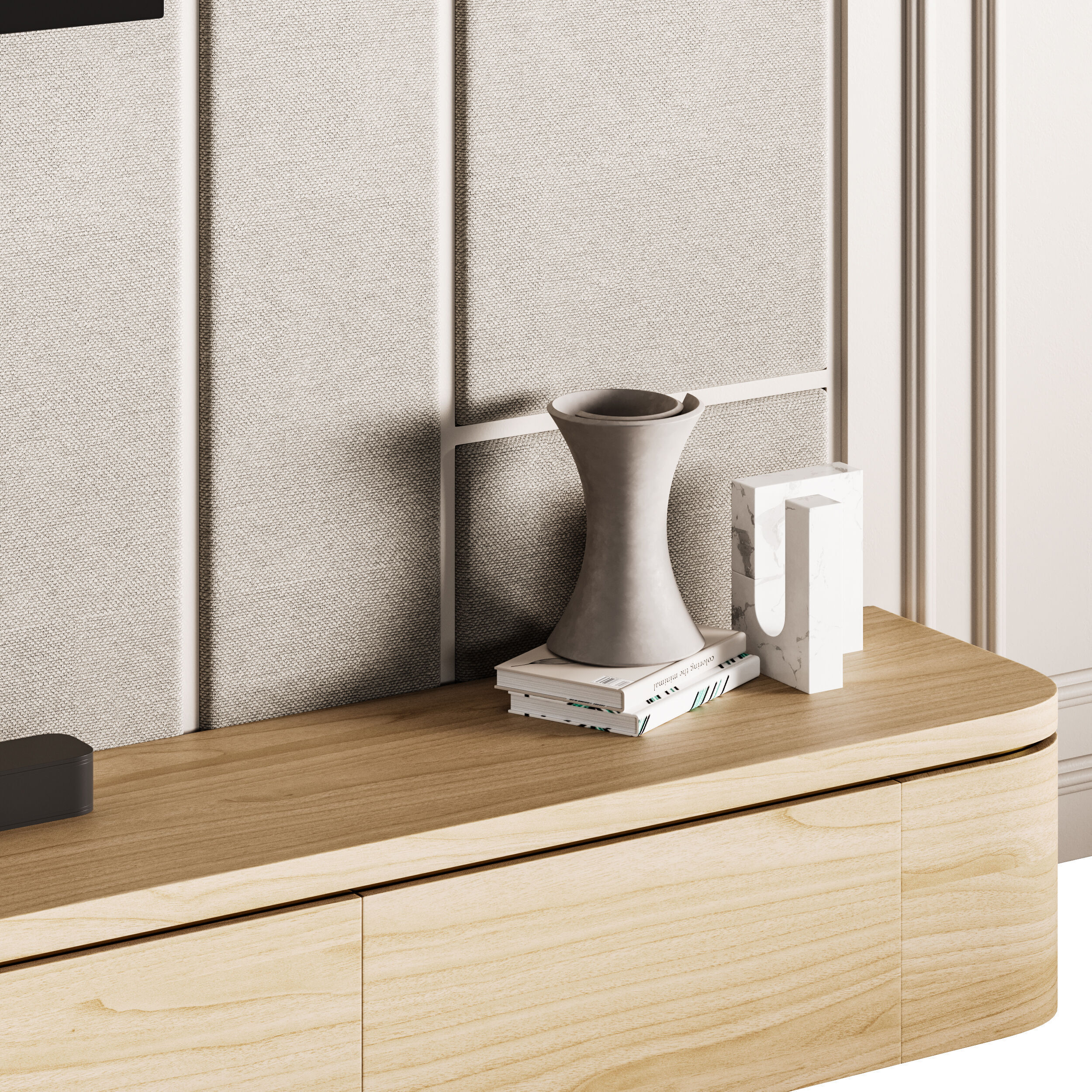 Modern TV Wall 031 3D model_5