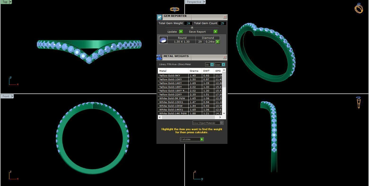 ROUND DIAMOND RING -CAD-242 3D model_12