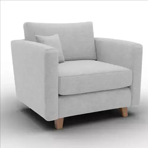 Lori Armchair Soft Fabric Modern Living Room Furniture 3D model