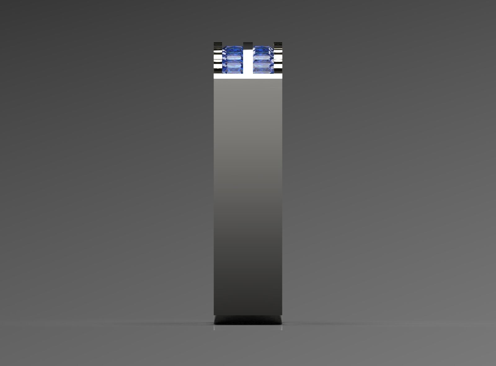 gemstone ring jr00146 3D print model_2