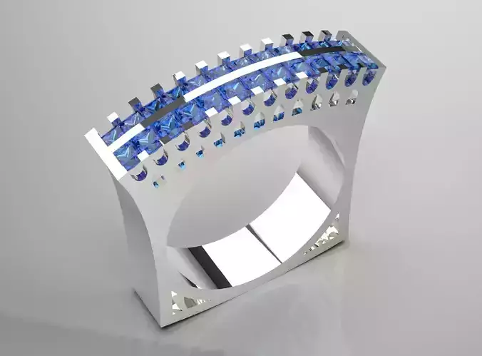 gemstone ring jr00146 3D print model