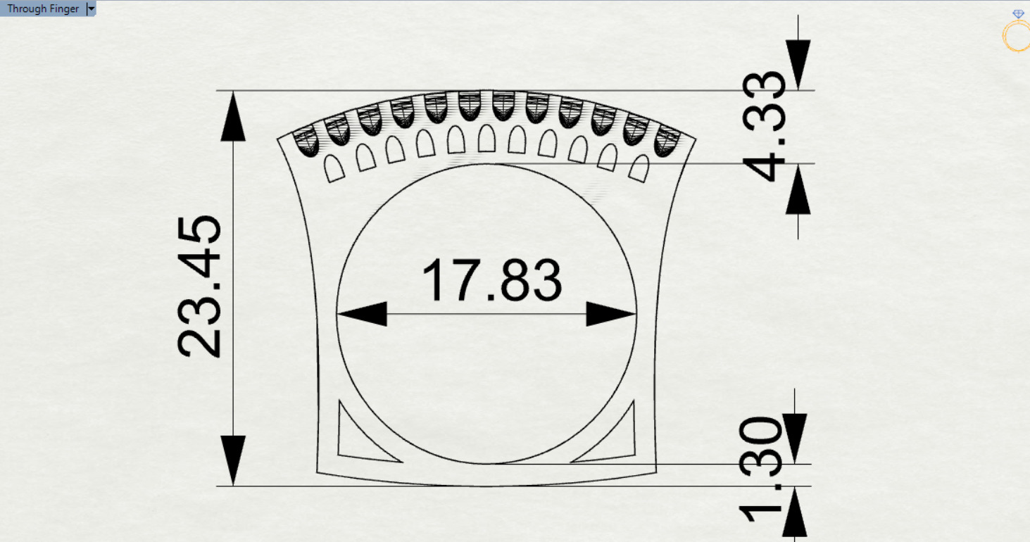 gemstone ring jr00146 3D print model_22