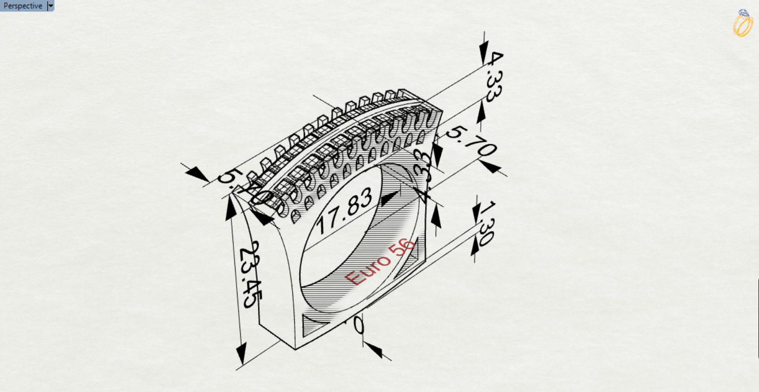 gemstone ring jr00146 3D print model_20