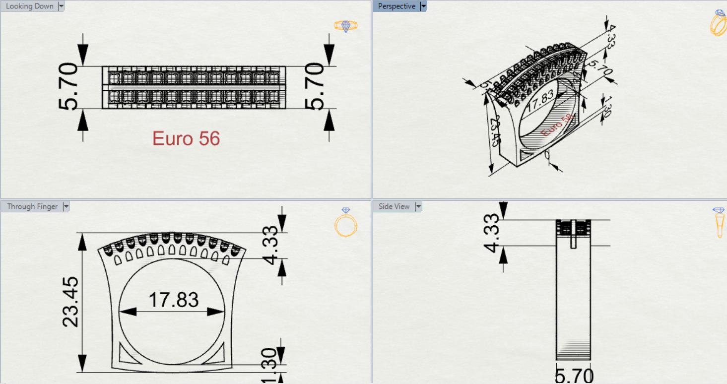 gemstone ring jr00146 3D print model_19
