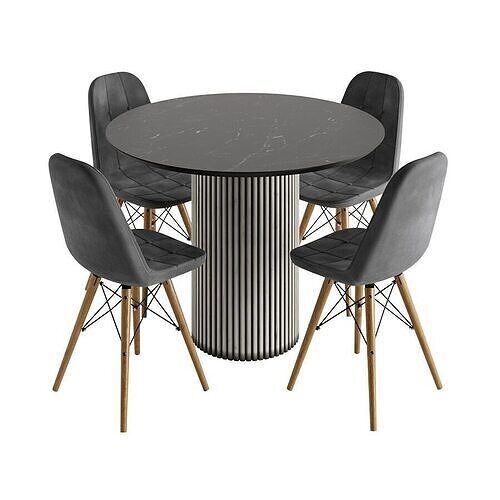 Modern dining set 3D model