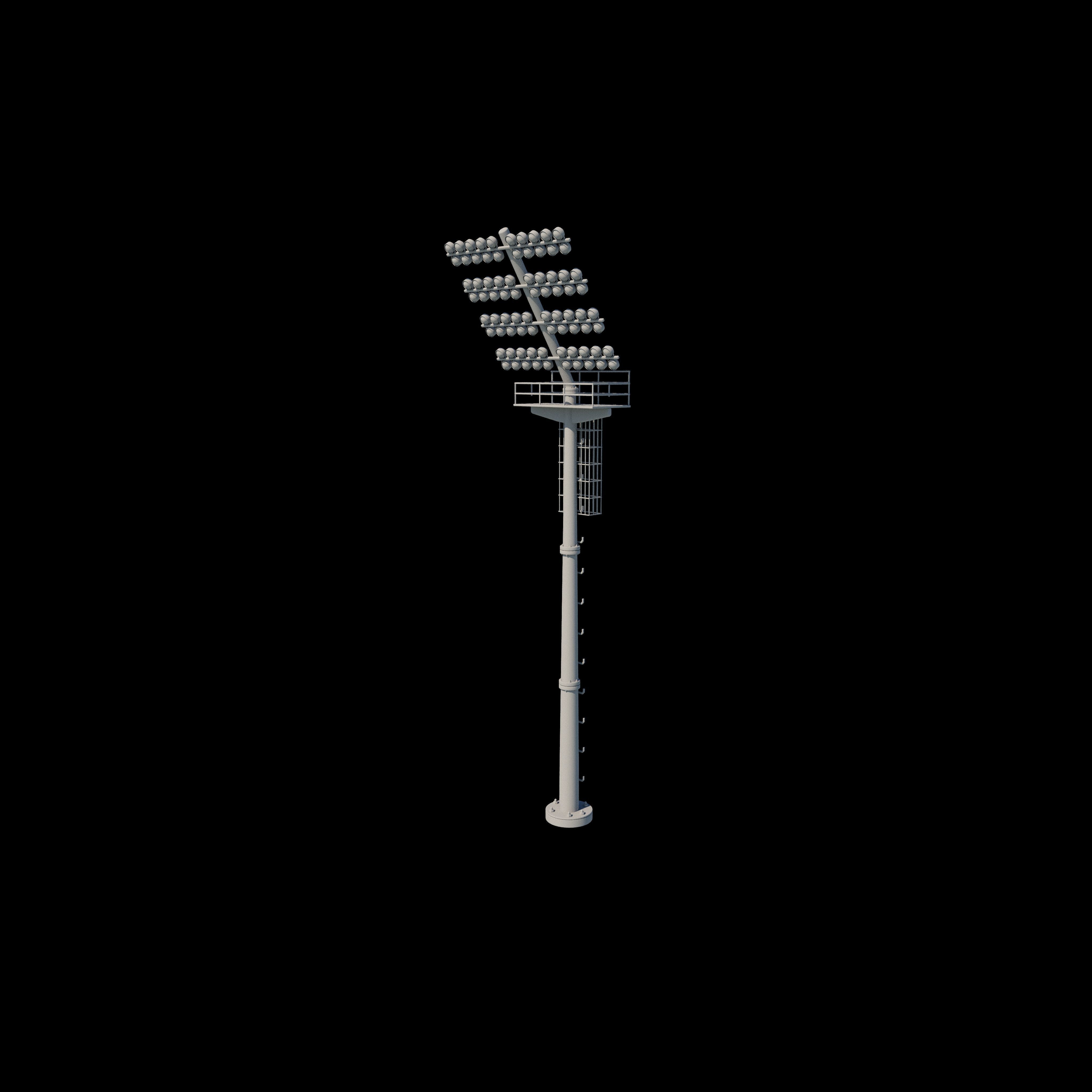 Stadium Light Tower  3D model_10
