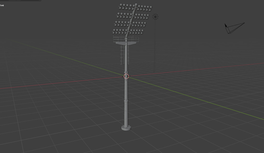 Stadium Light Tower  3D model_14