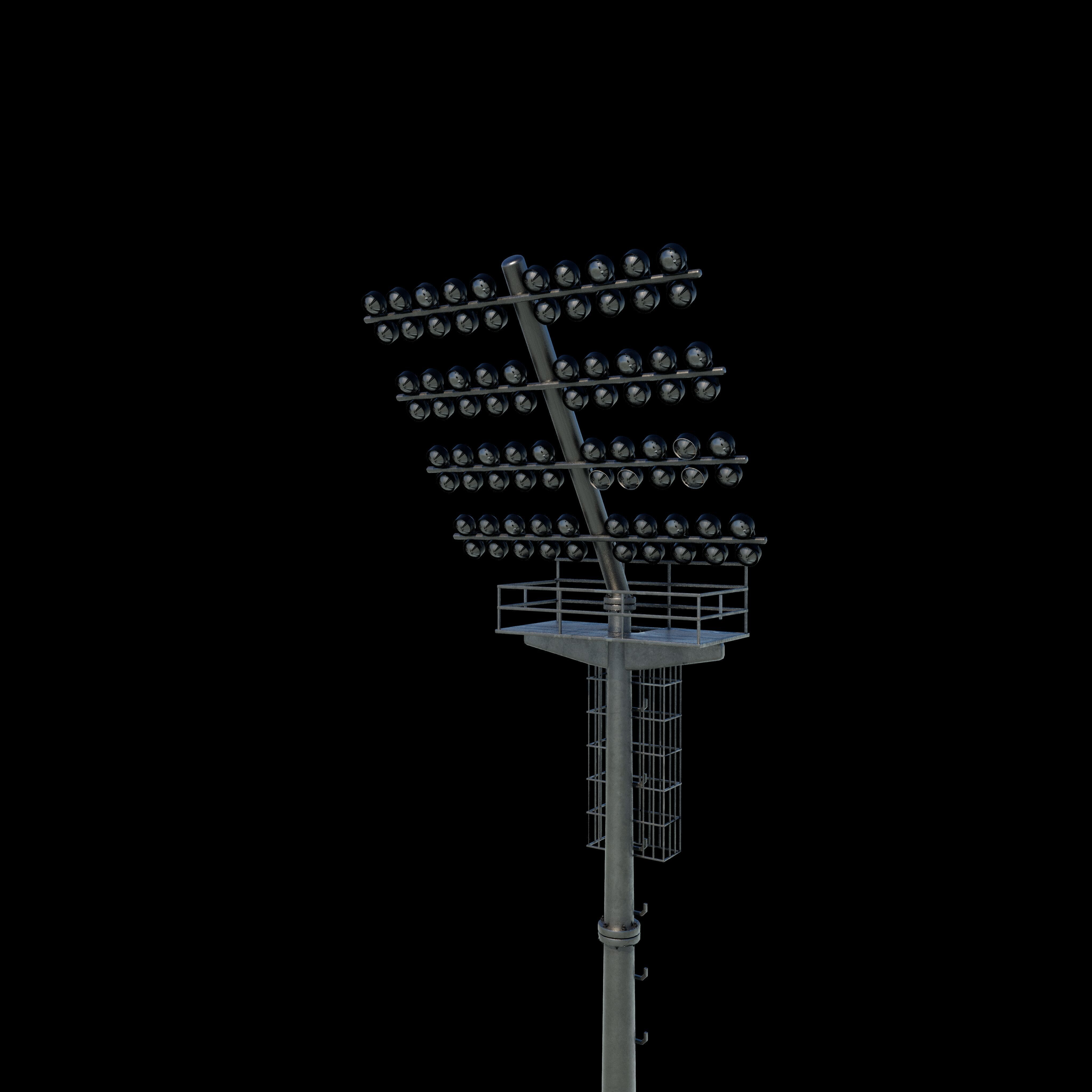Stadium Light Tower  3D model_13