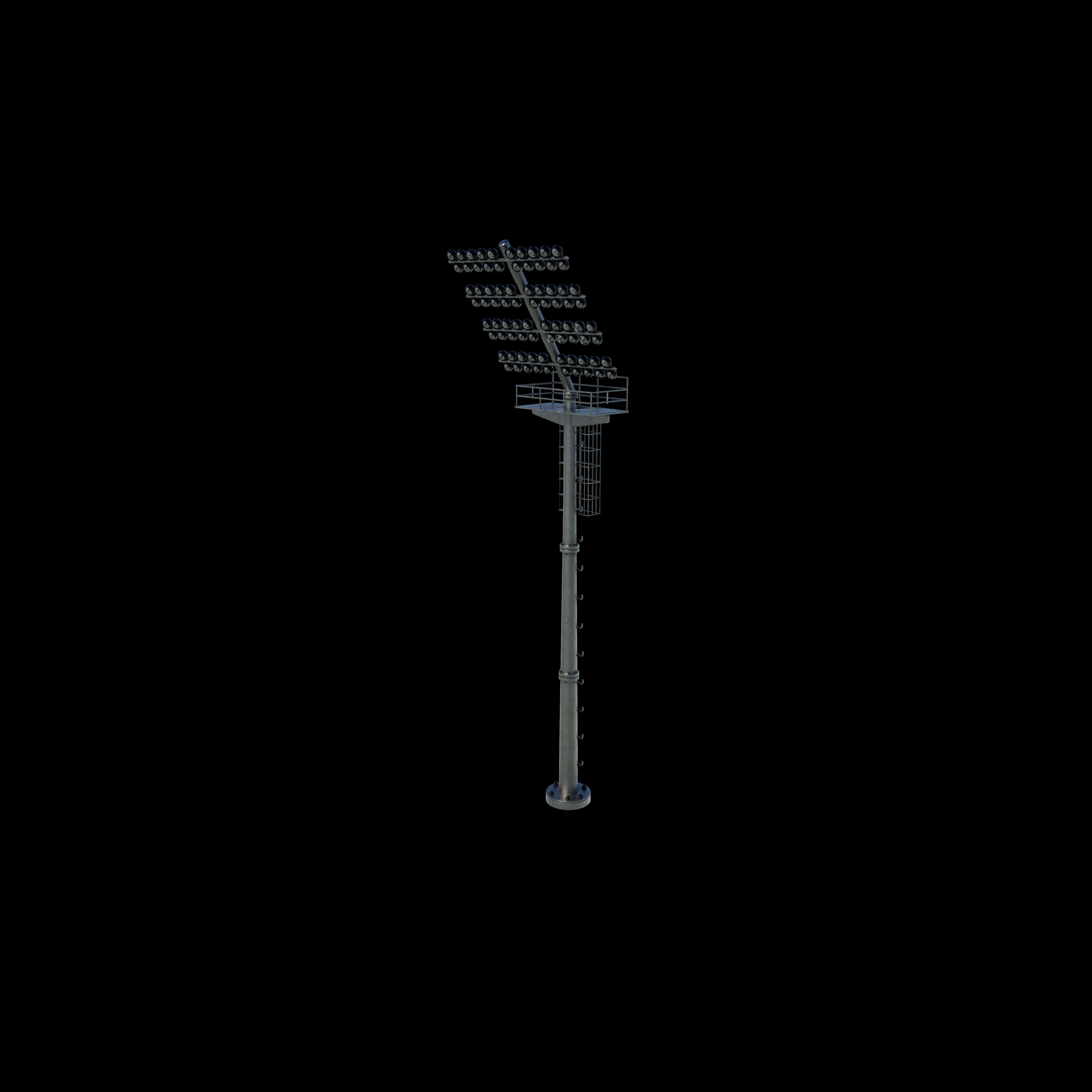 Stadium Light Tower  3D model_3