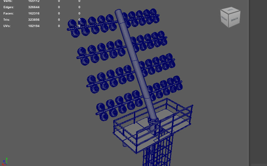 Stadium Light Tower  3D model_20