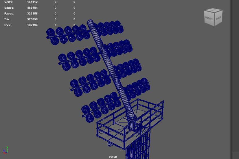 Stadium Light Tower  3D model_19
