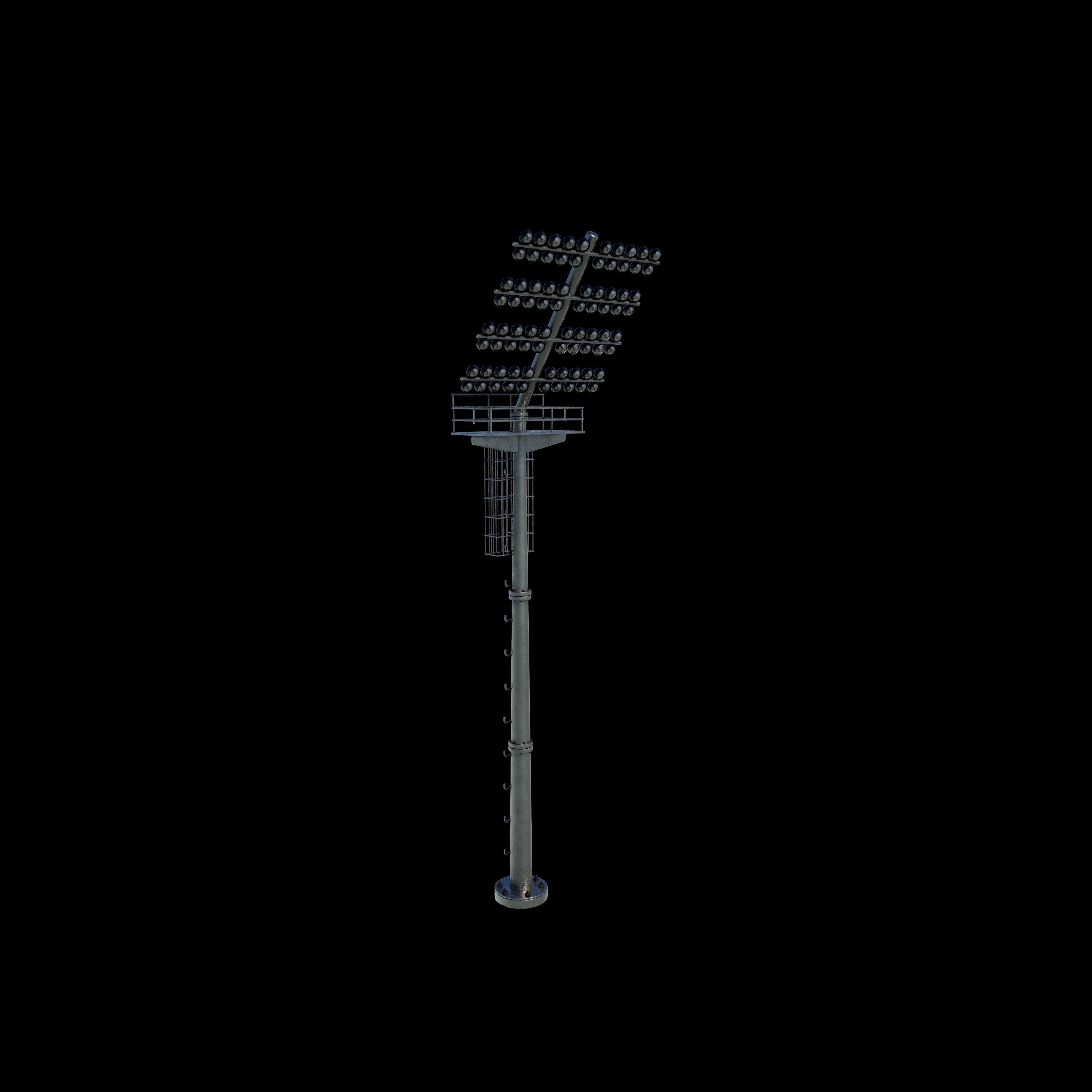 Stadium Light Tower  3D model_2