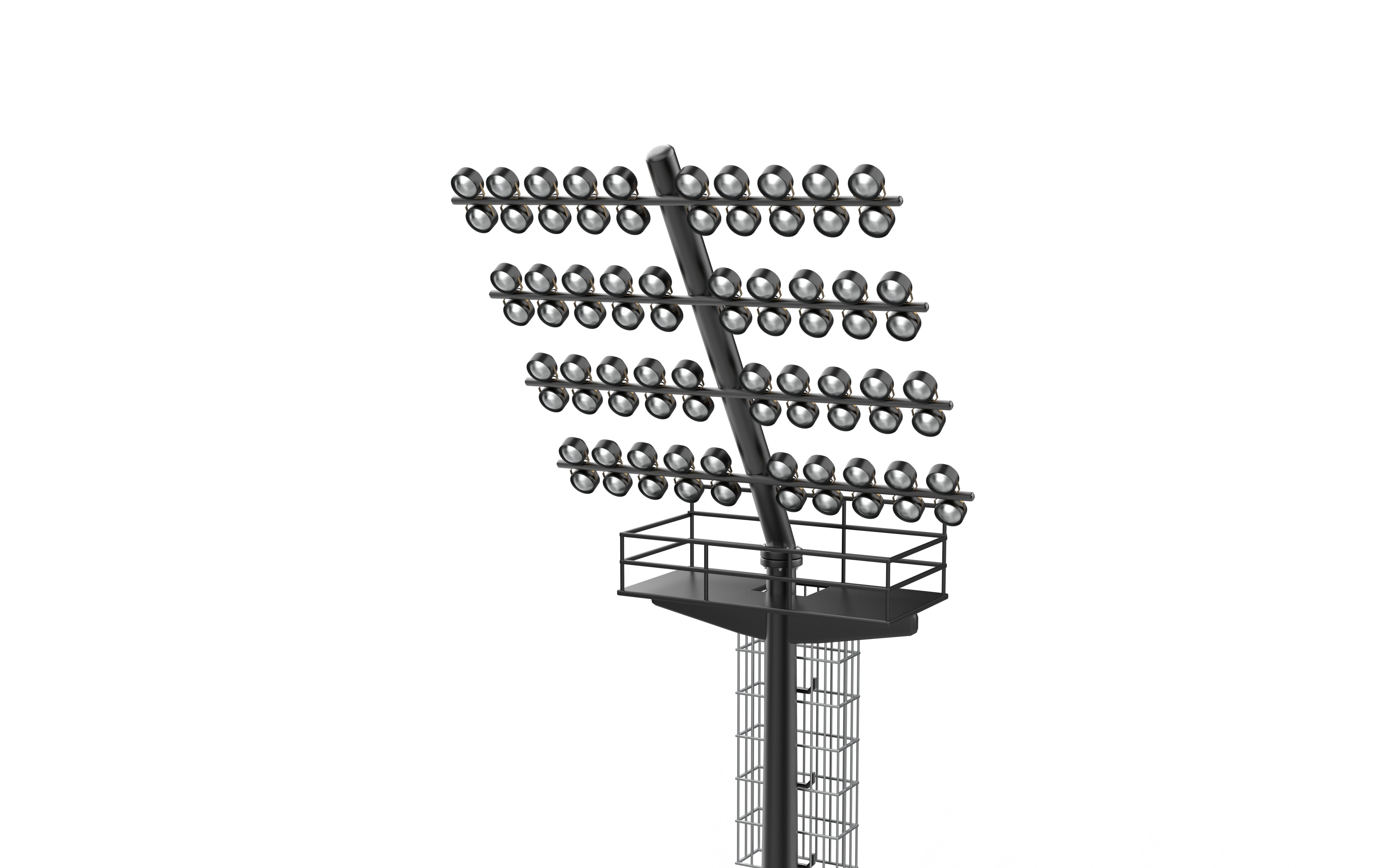 Stadium Light Tower  3D model_5