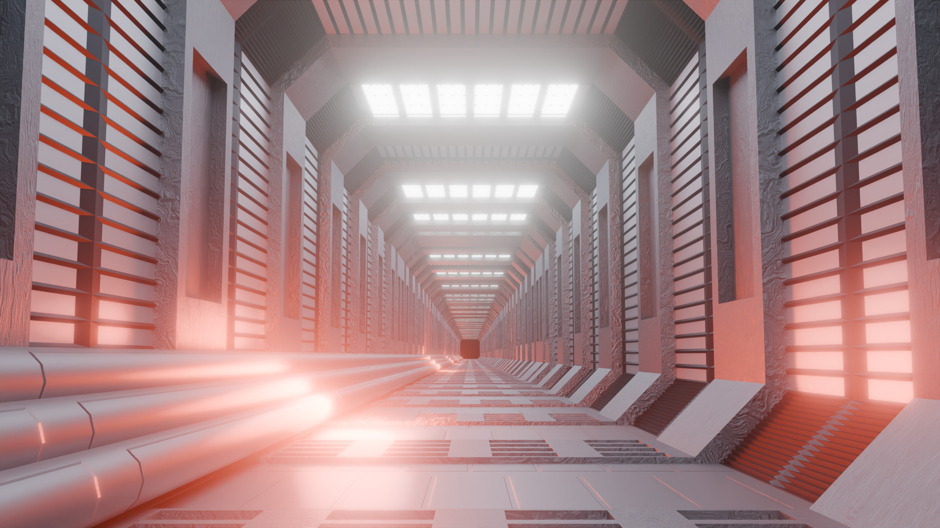 Sci-Fi Hallway 3D model_8
