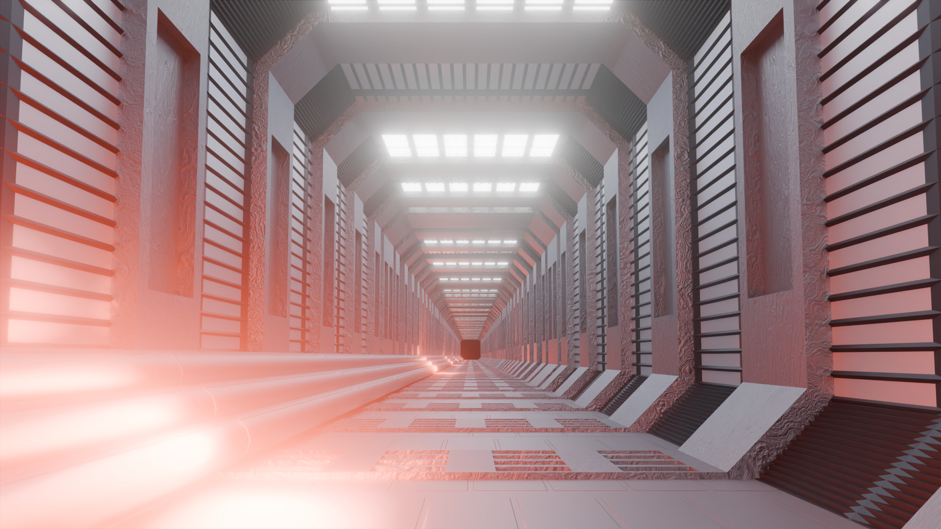 Sci-Fi Hallway 3D model_9